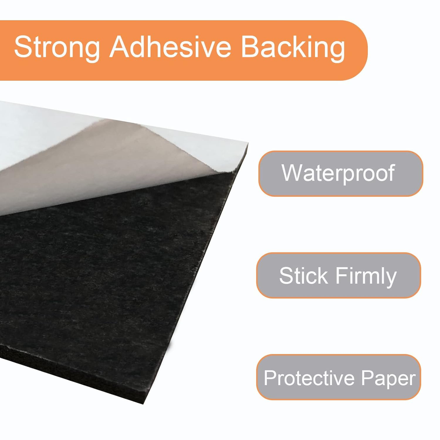8 Pcs Black Adhesive Foam Padding, Closed Cell Foam Sheet 1/8″ Thick 6 Inch X 6