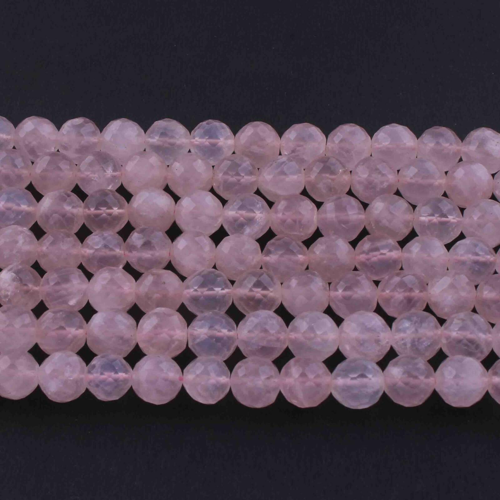1 Strand Rose Quartz Roundelles Balls beads – Gemstone Balls beads – 8mm 10 Inch