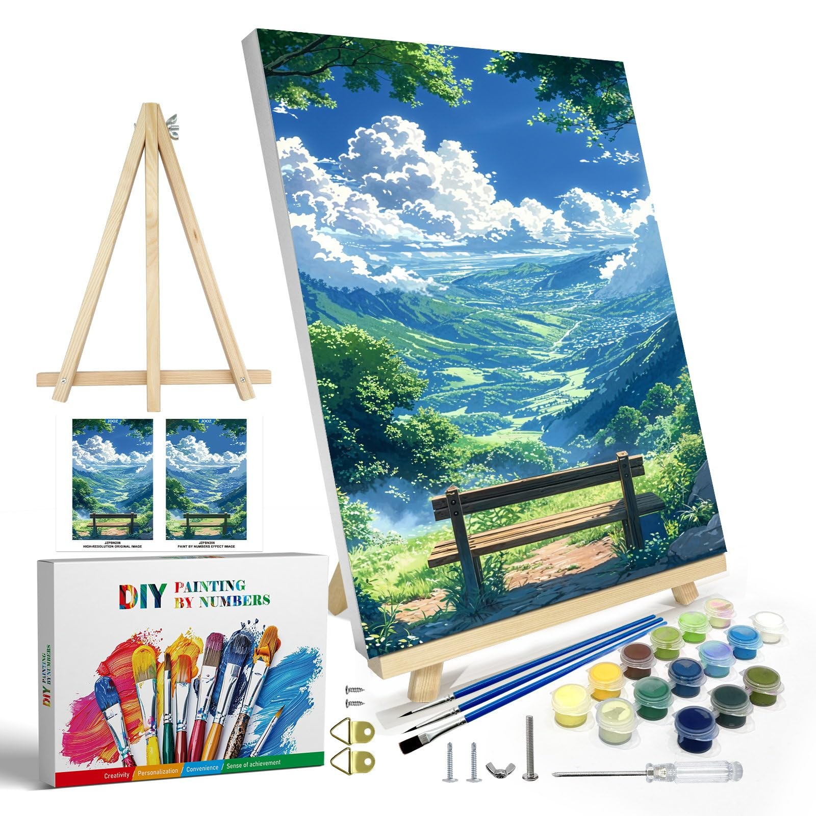 Paint by Numbers kit for Adults with Frame, Landscape Paint by Number Canvas,…