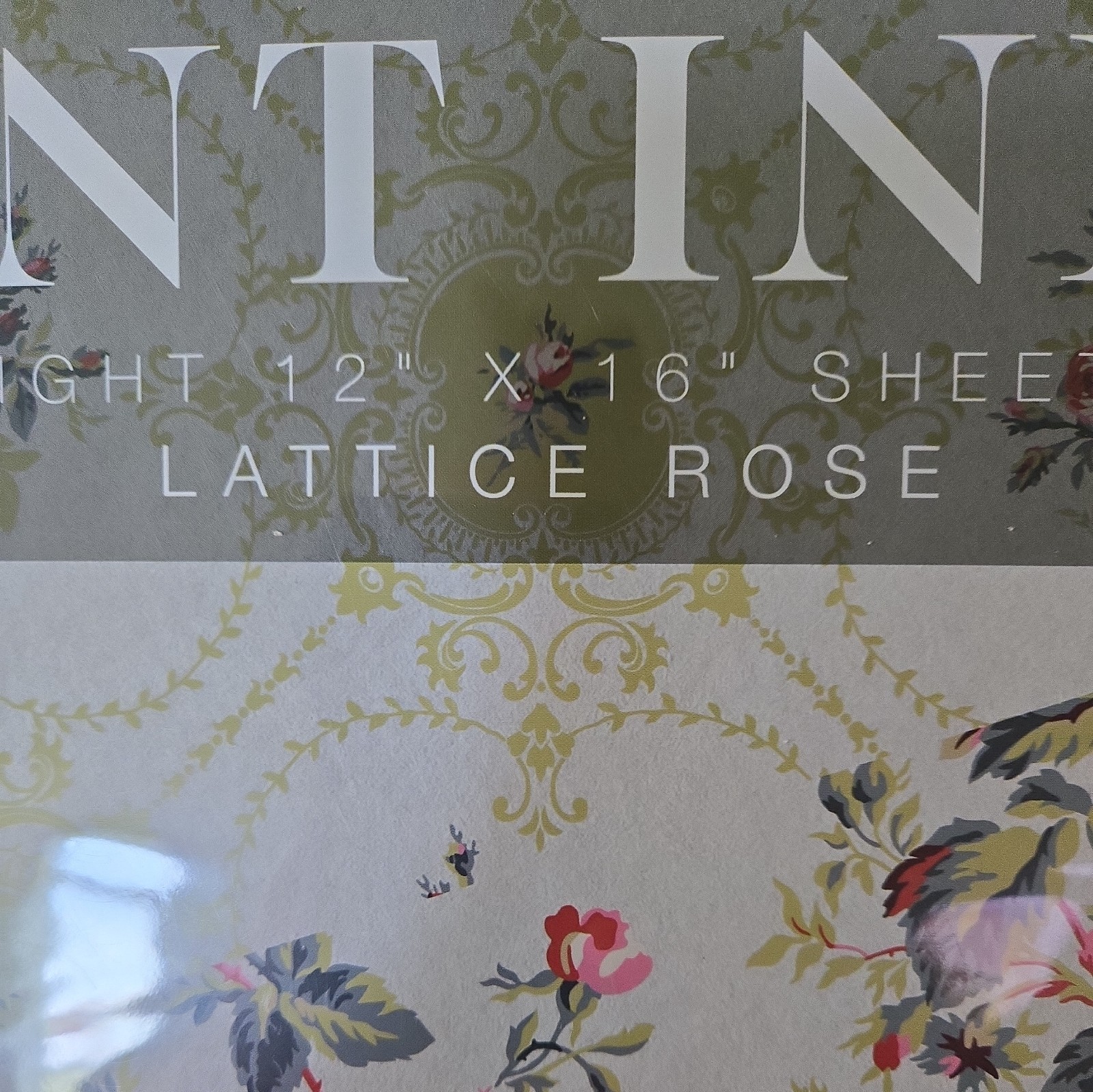 “Lattice Rose”, Iron Orchid Design Paint Inlay