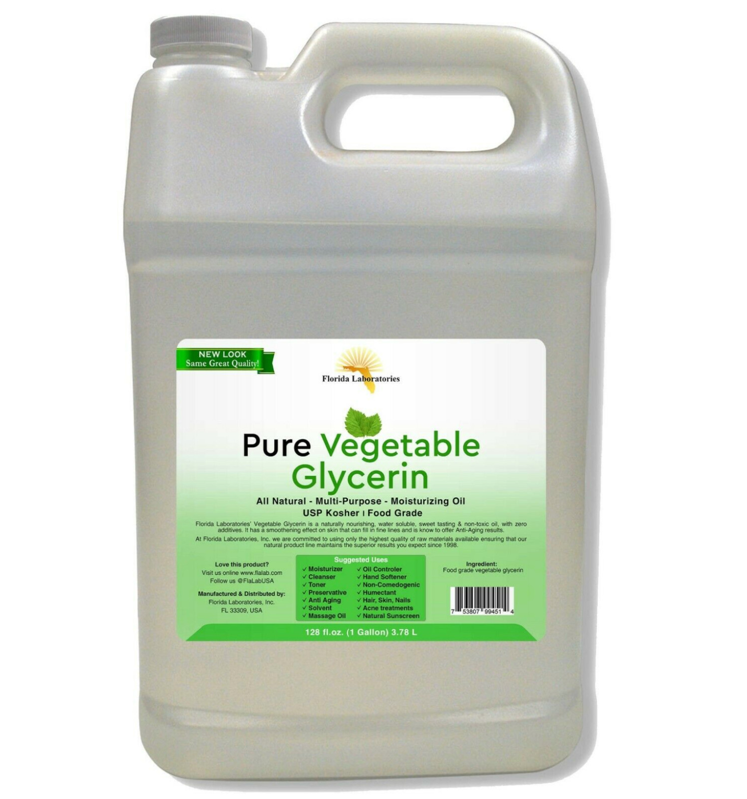 Vegetable Glycerin USP Kosher VG Food Grade 100% Natural – All Sizes