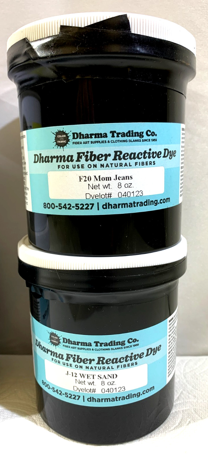 DHARMA TRADING CO. ~ 7 Fiber Reactive Dye for Natural Fibers ~ 1 Acid Dye