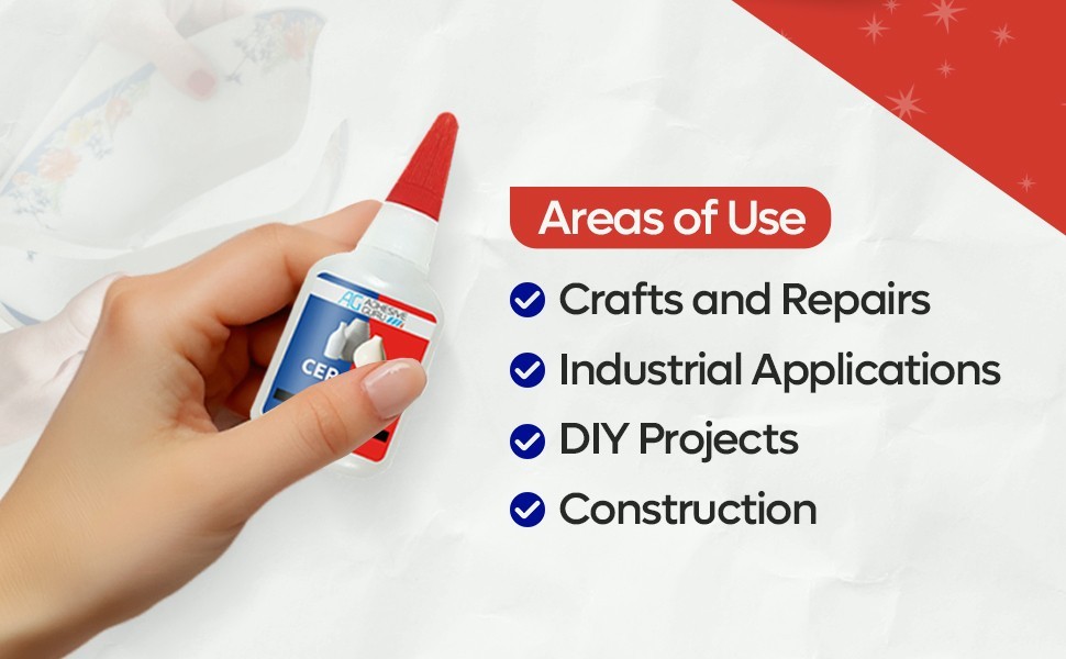 Adhesive Guru Ceramic Glue (150×0.7oz) Super Glue for Pottery, Porcelain & China