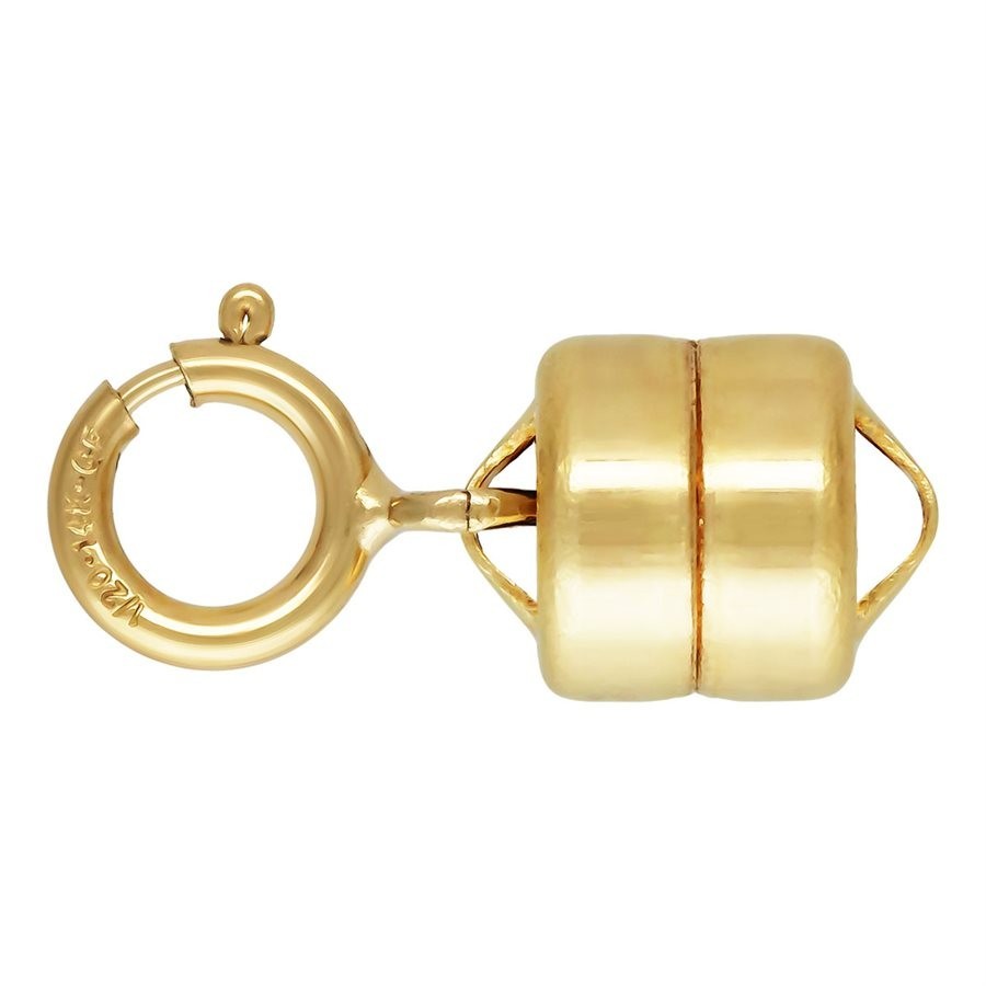 14k Gold Filled 4.5mm Magnetic Clasp w/ 5mm Spring Ring 1 Set / 4 Sets #6305-9