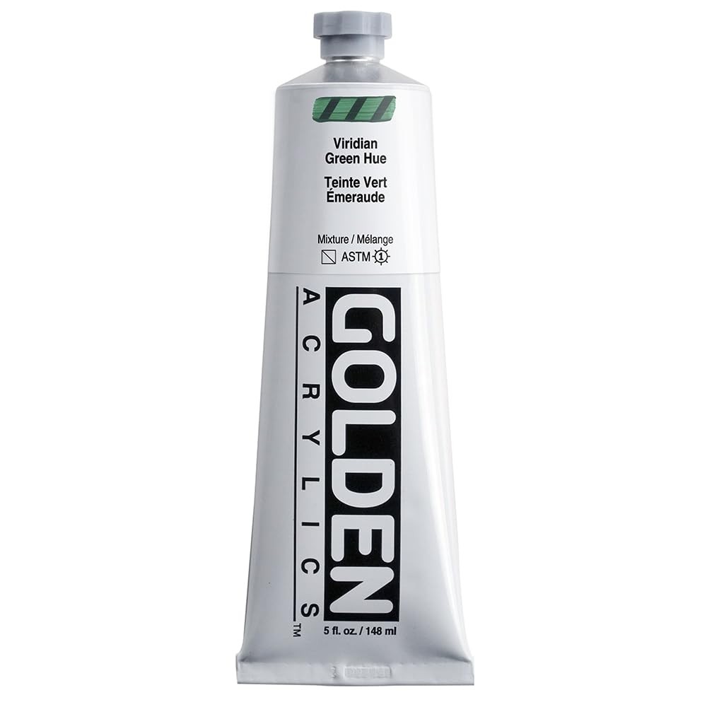 5 Oz Heavy Body Historical Hue Acrylic Paints Viridian Green Professional Art