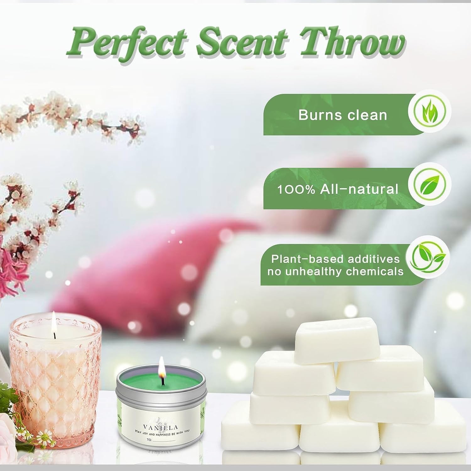 Eco-Friendly Candle Making Kit – 960g Soy Wax, Vibrant Dye Set for All Seasons