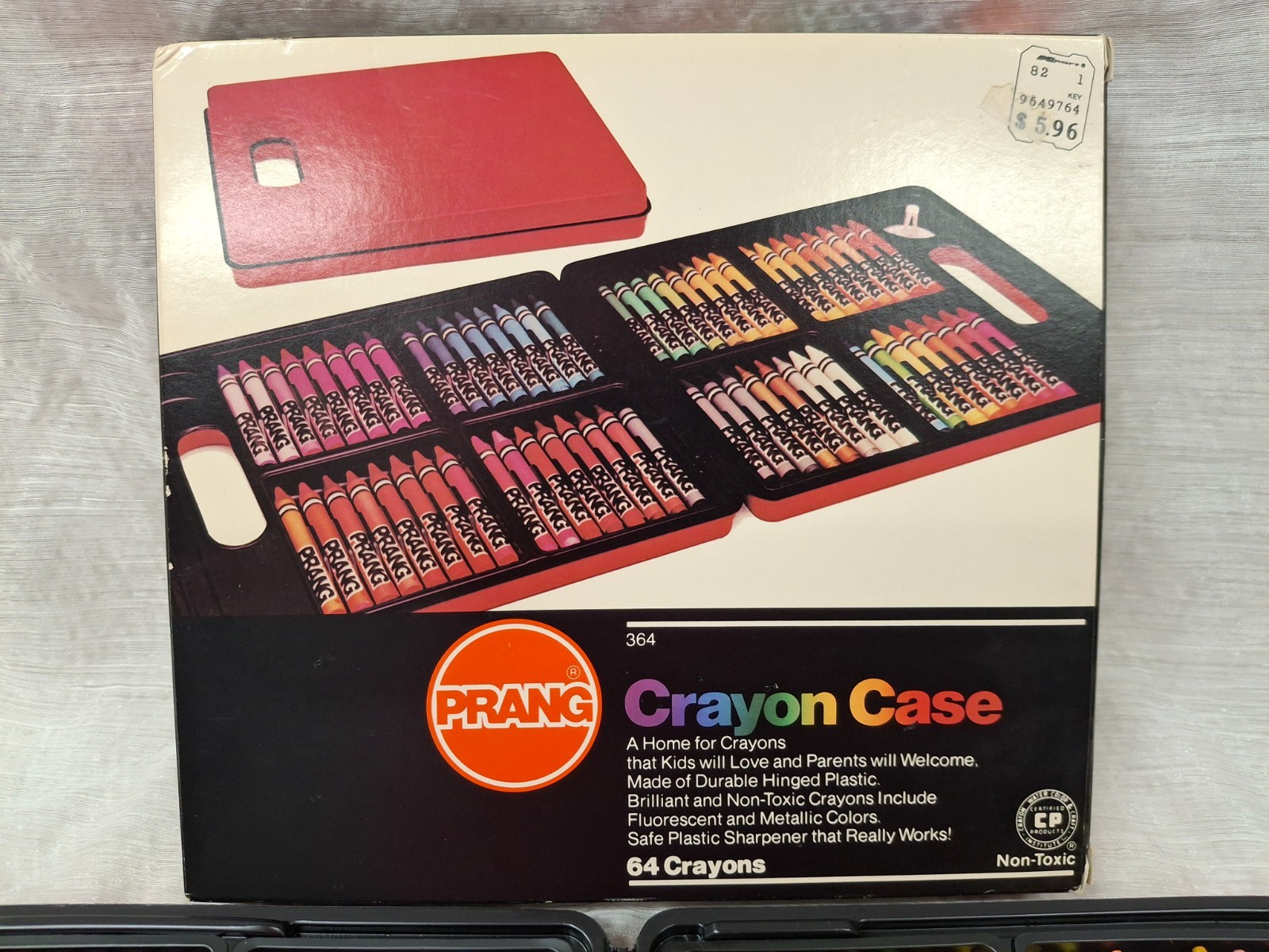 PRANG Crayon Case 64 Crayons Non-Toxic Made in USA NEW!!