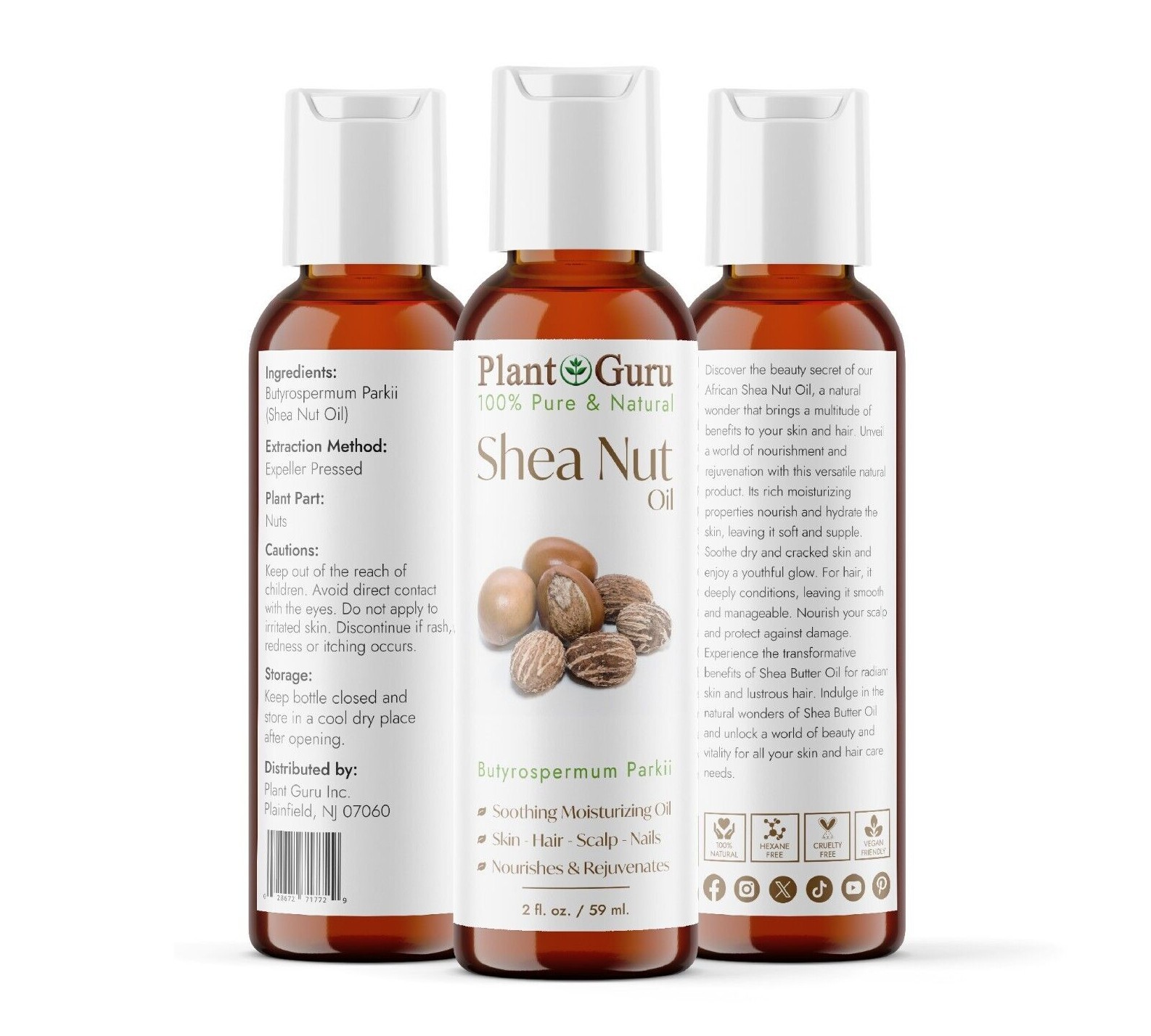 Raw African Shea Butter Oil 100% Pure Unrefined Natural 2 oz. to Gallon