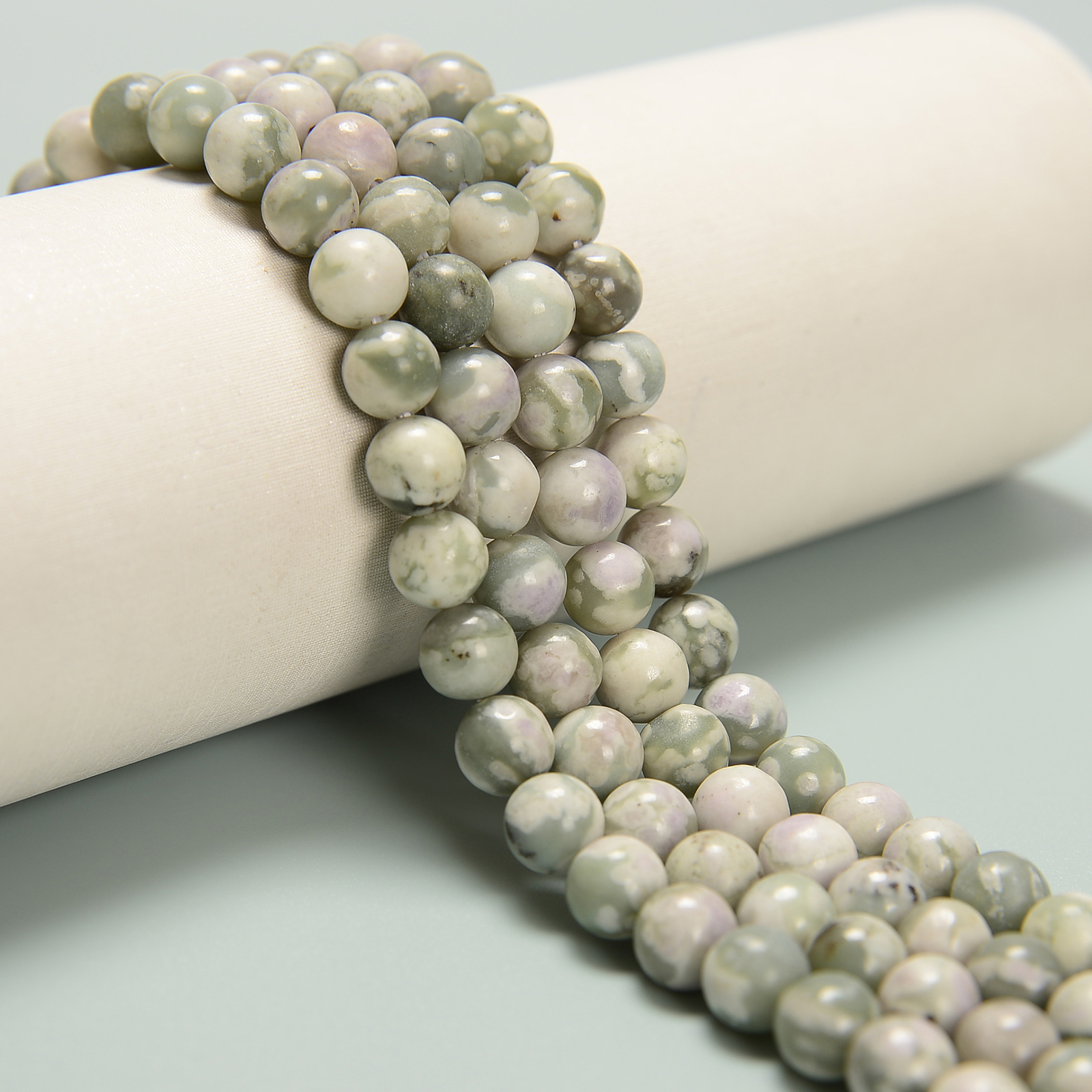 Natural Peace Jasper Smooth Round Beads Size 6mm 8mm 10mm 15.5” Strand