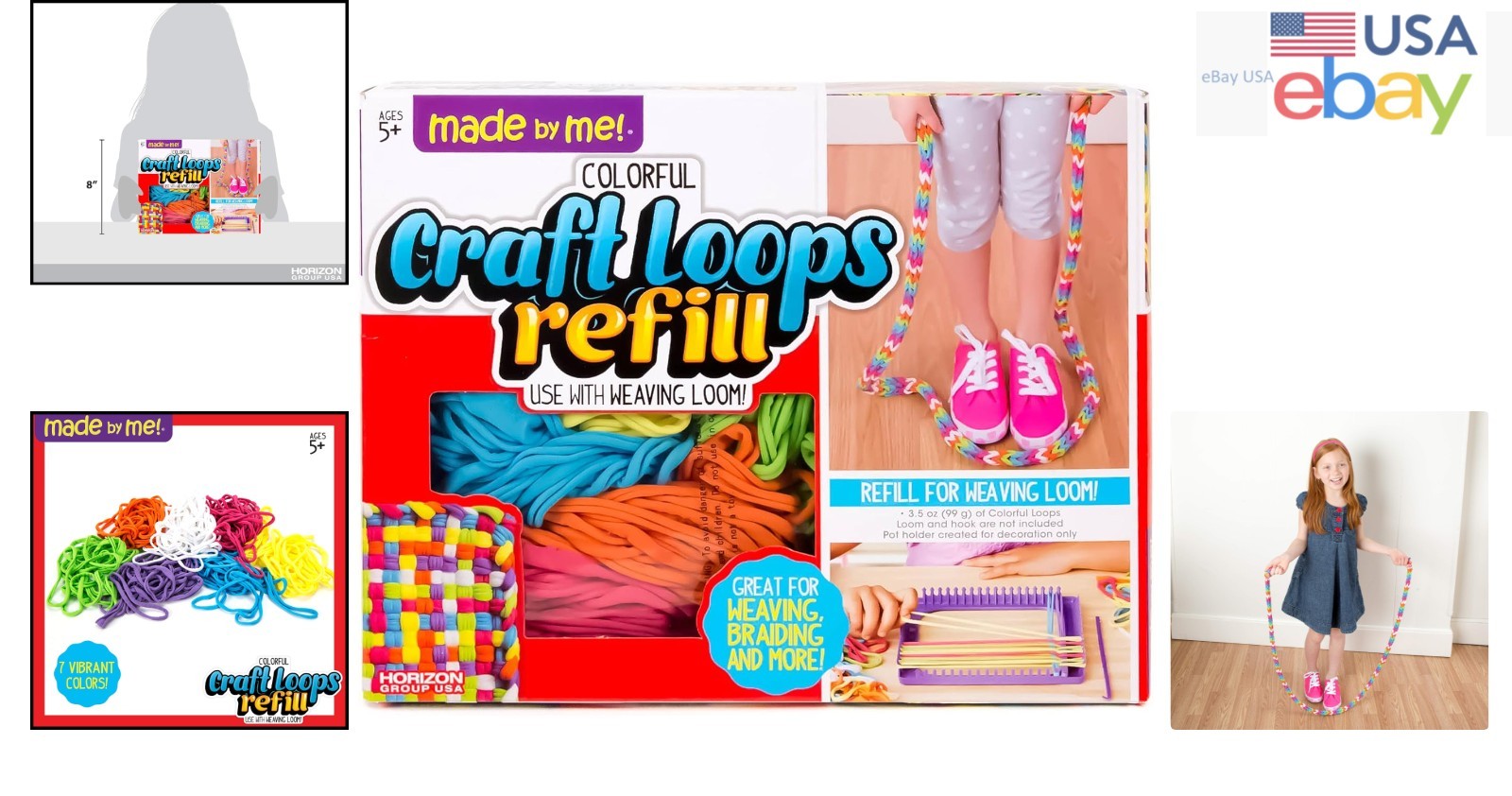 DIY Craft Kit with 210 Soft Loops in 7 Colors, Ideal for Kids’ Creative Projects