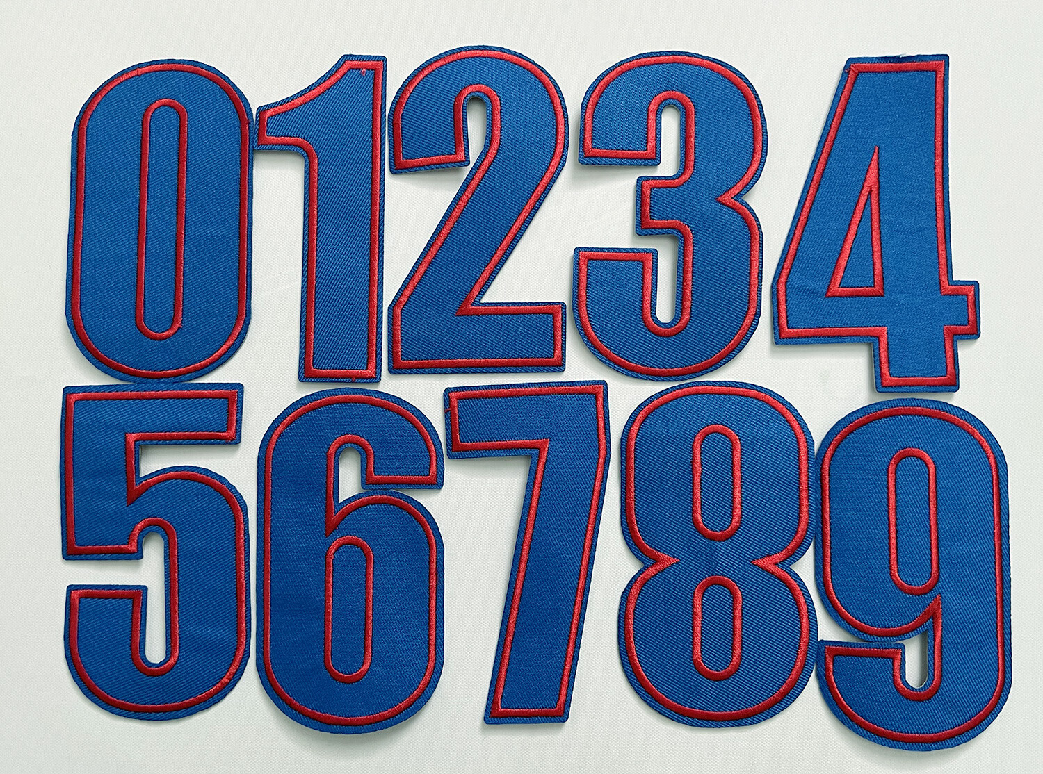 Embroidered Iron on patch Number Your Choice Height 3 1/8″ AP025nF
