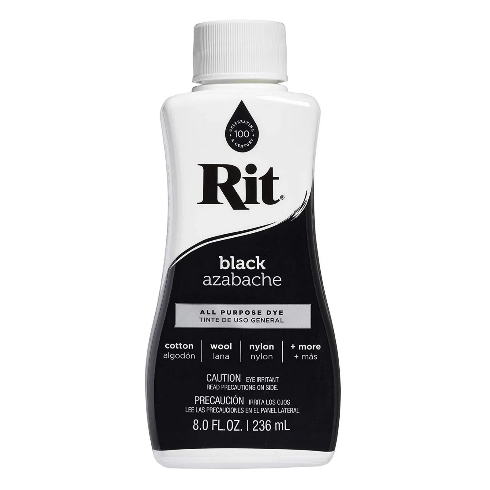 Rit Dye 88150 All Purpose Liquid Dye, Black, 8 Fl Oz (Pack of 2)