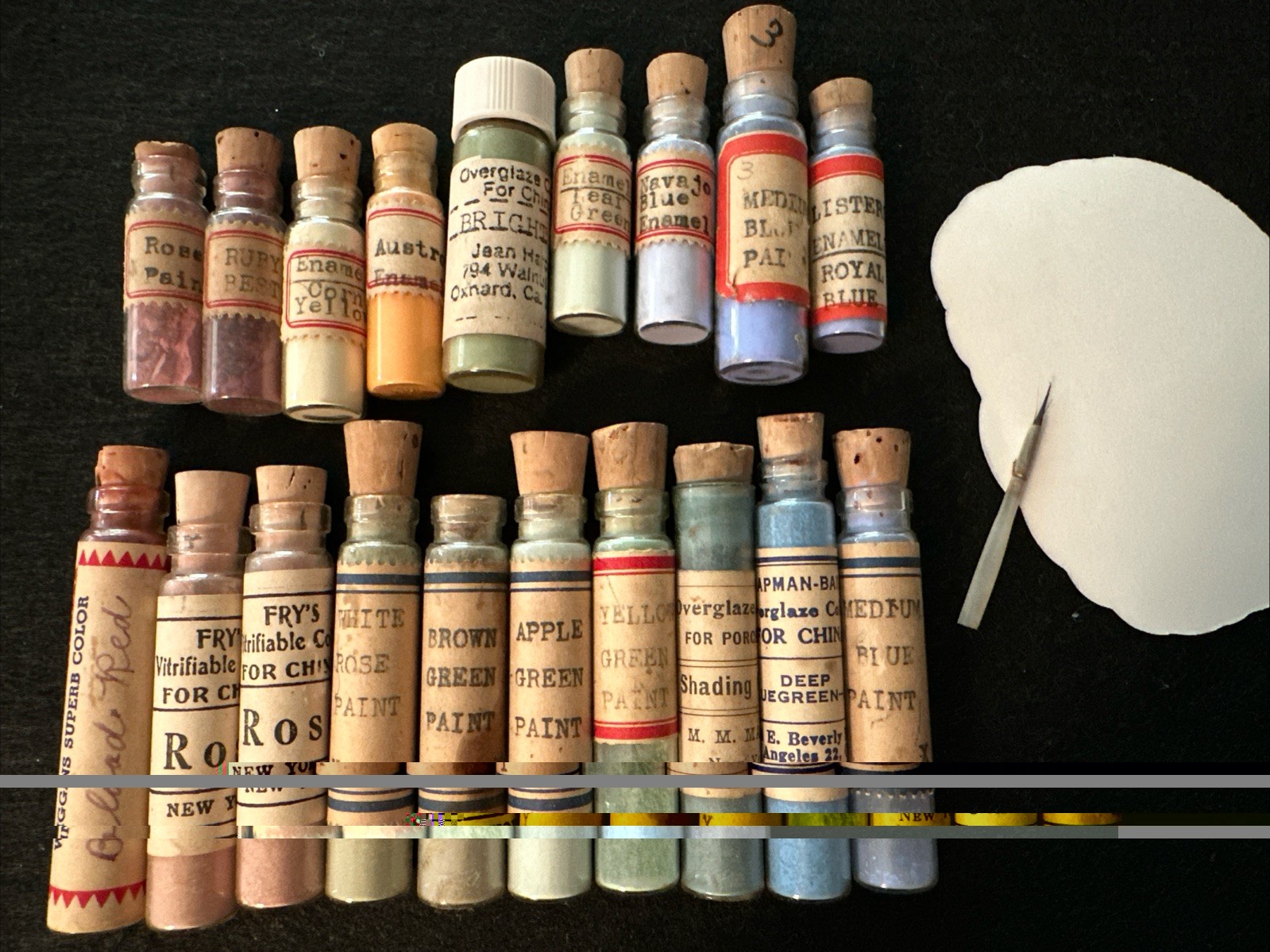 🎨 Vintage China Painting Overglaze Enamel Powder Lot 19 Lister’s Fry’s Chapman
