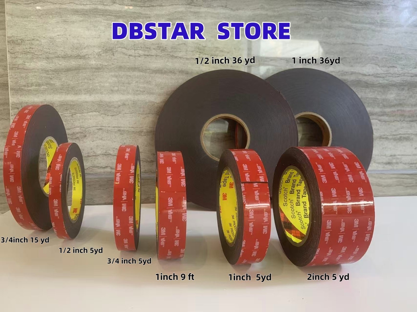 3M 1″ VHB Double Sided Foam Adhesive Tape 5952 Grey Strong Industrial Grade 9 ft