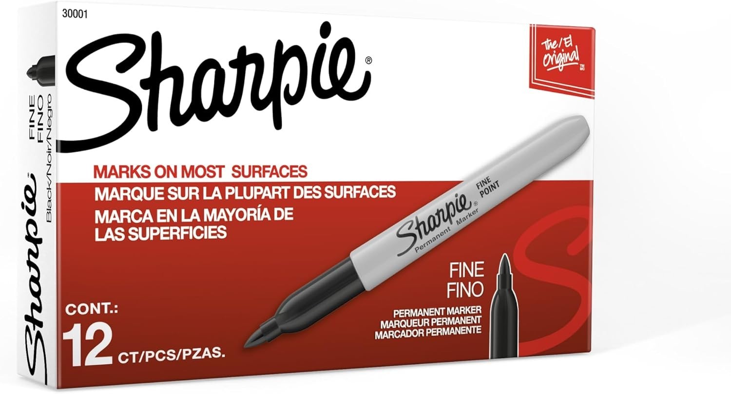 Quality Fine Tip Black Permanent Markers – Quick Drying Ink Pack