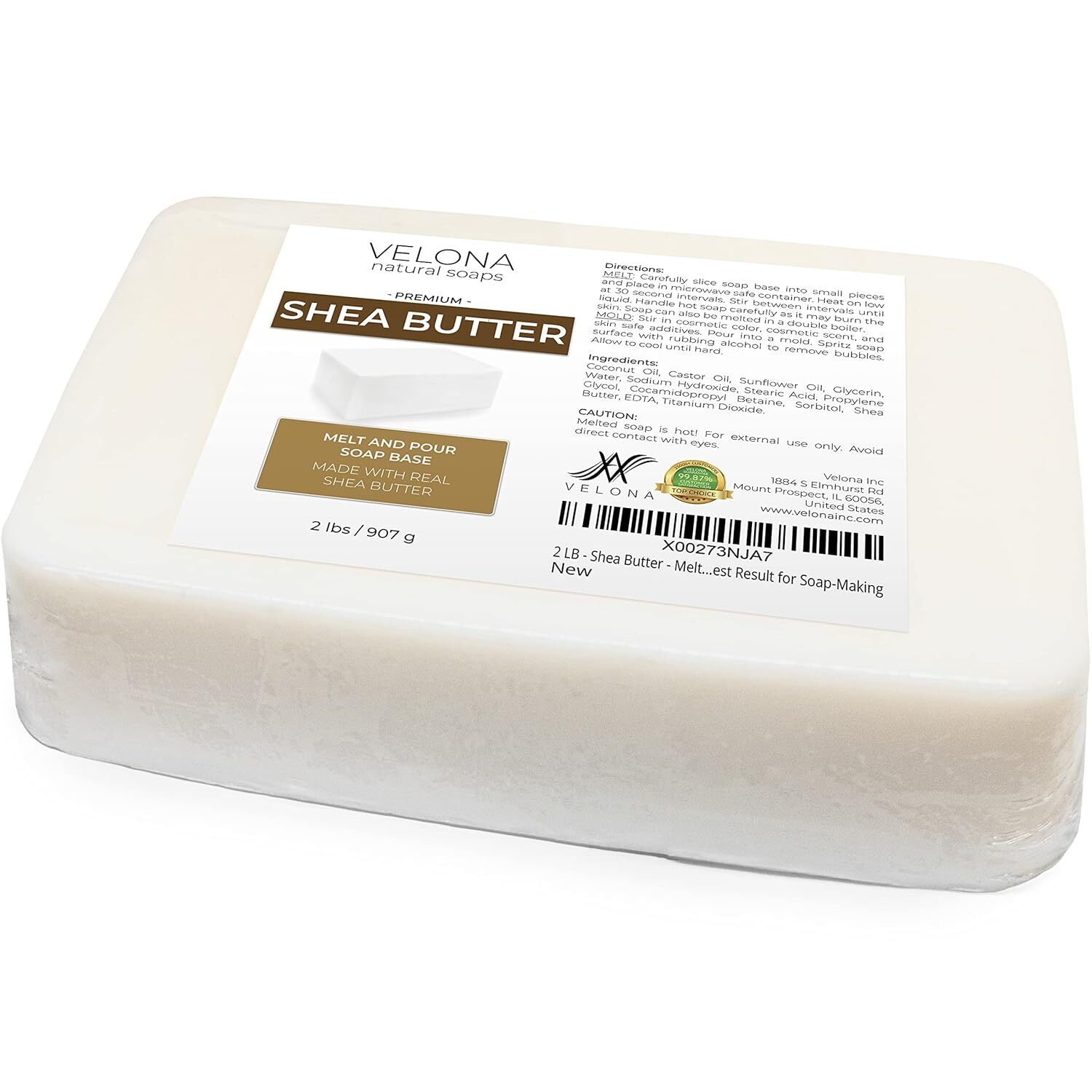 velona 2 LB – Shea Butter – Melt and Pour Soap Base SLS/SLES free | Natural…