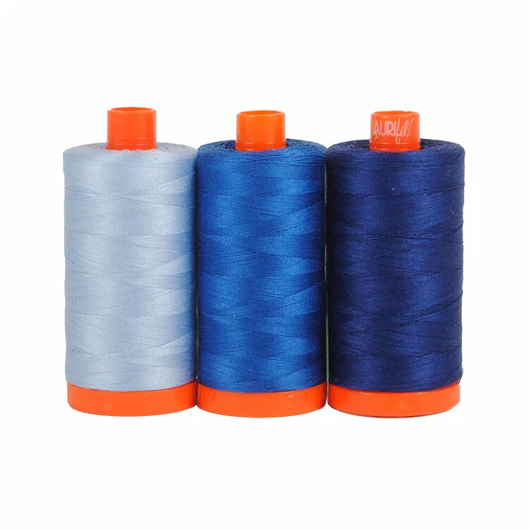 Aurifil HOUSE COLLECTIONS 3 LARGE SPOOLS 50WT Cotton Thread Solid – 1422Yds each