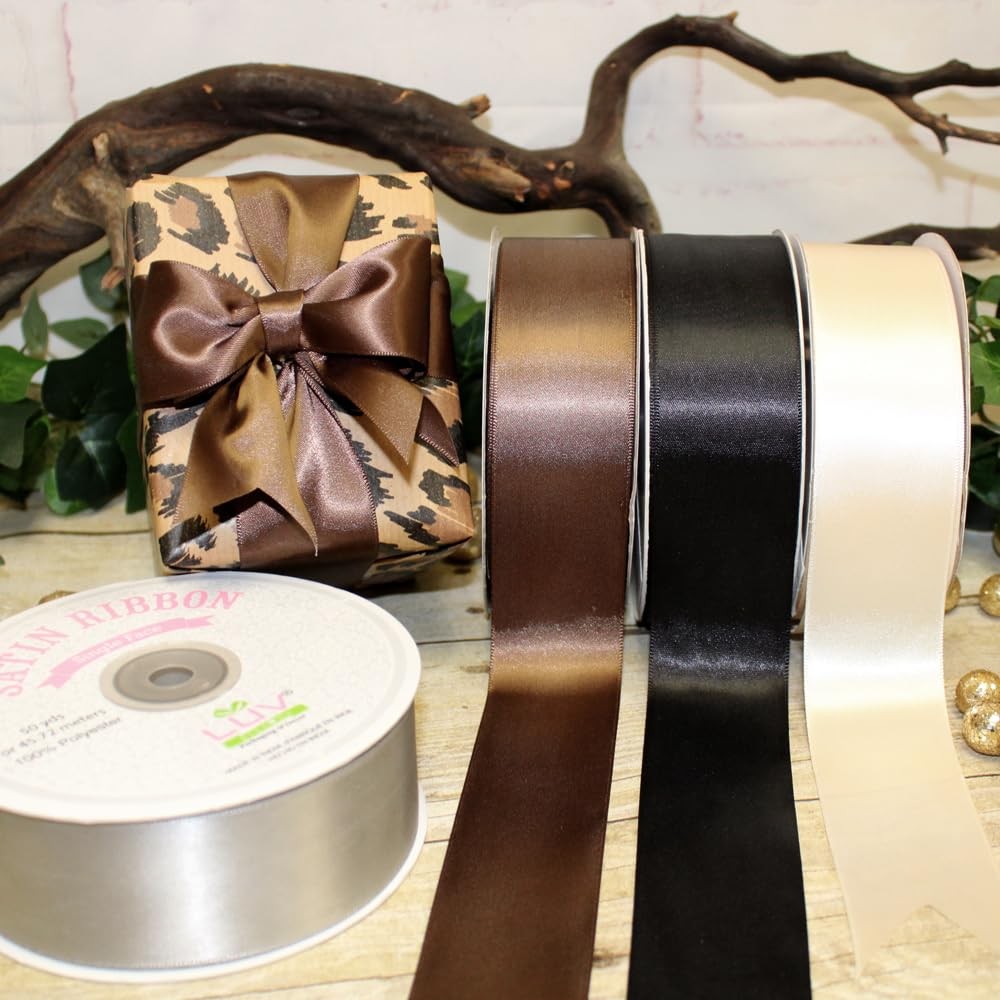 1.5 Inch 50 Yards Single Face Satin Ribbon Gift Wrapping Craft Wedding Bow