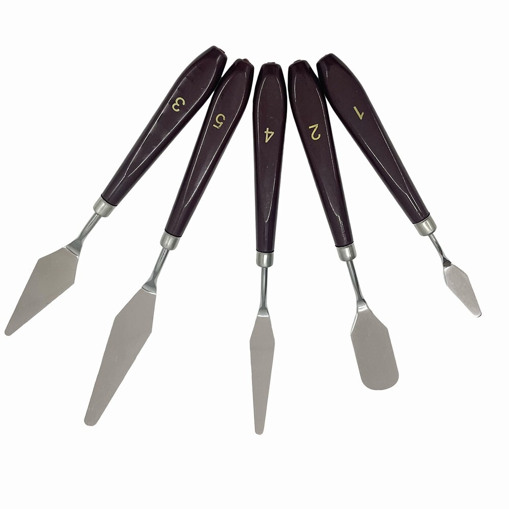 5 Pcs/Set Palette Oil Painting Ink Knife Painting Tools Paint Palette Scraper
