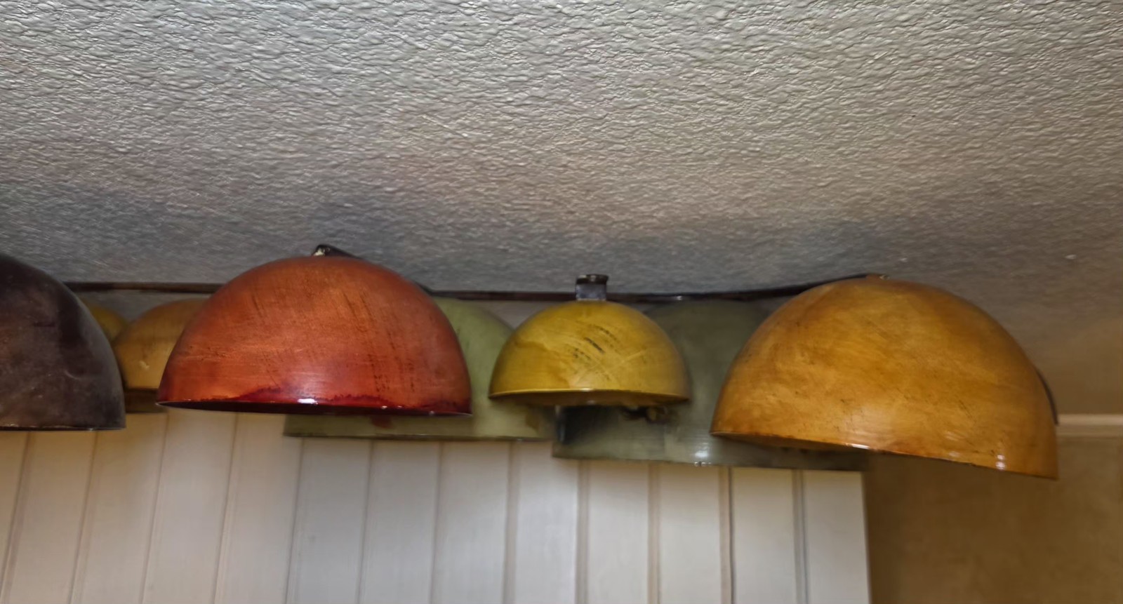 Large 32×16 3D Multicolor Metal Bowl Wall Sculpture Mid Century Modern Decor