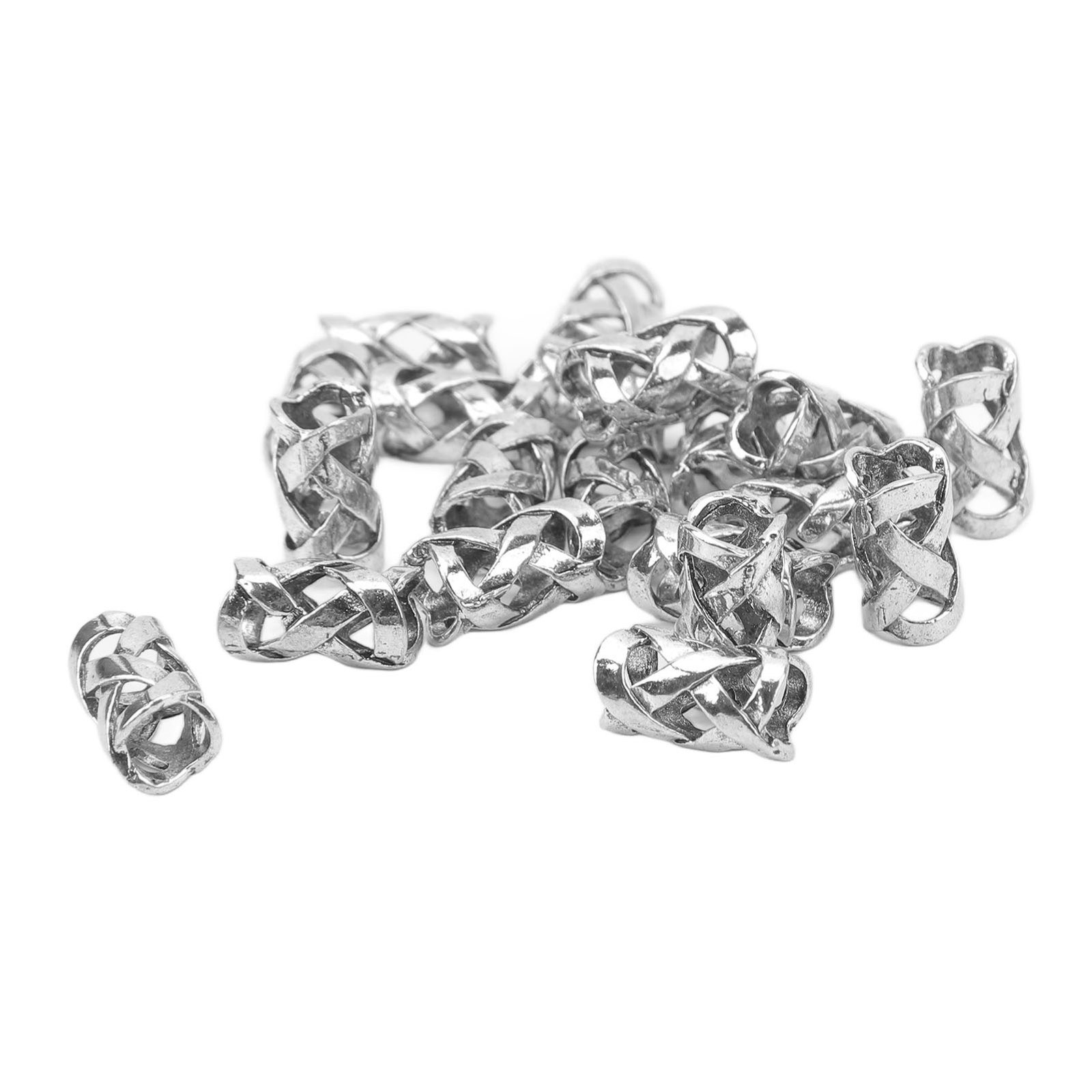 20Pcs Beard Bead Alloy Viking Style Hair Beads Pretty Design Accessory For Men