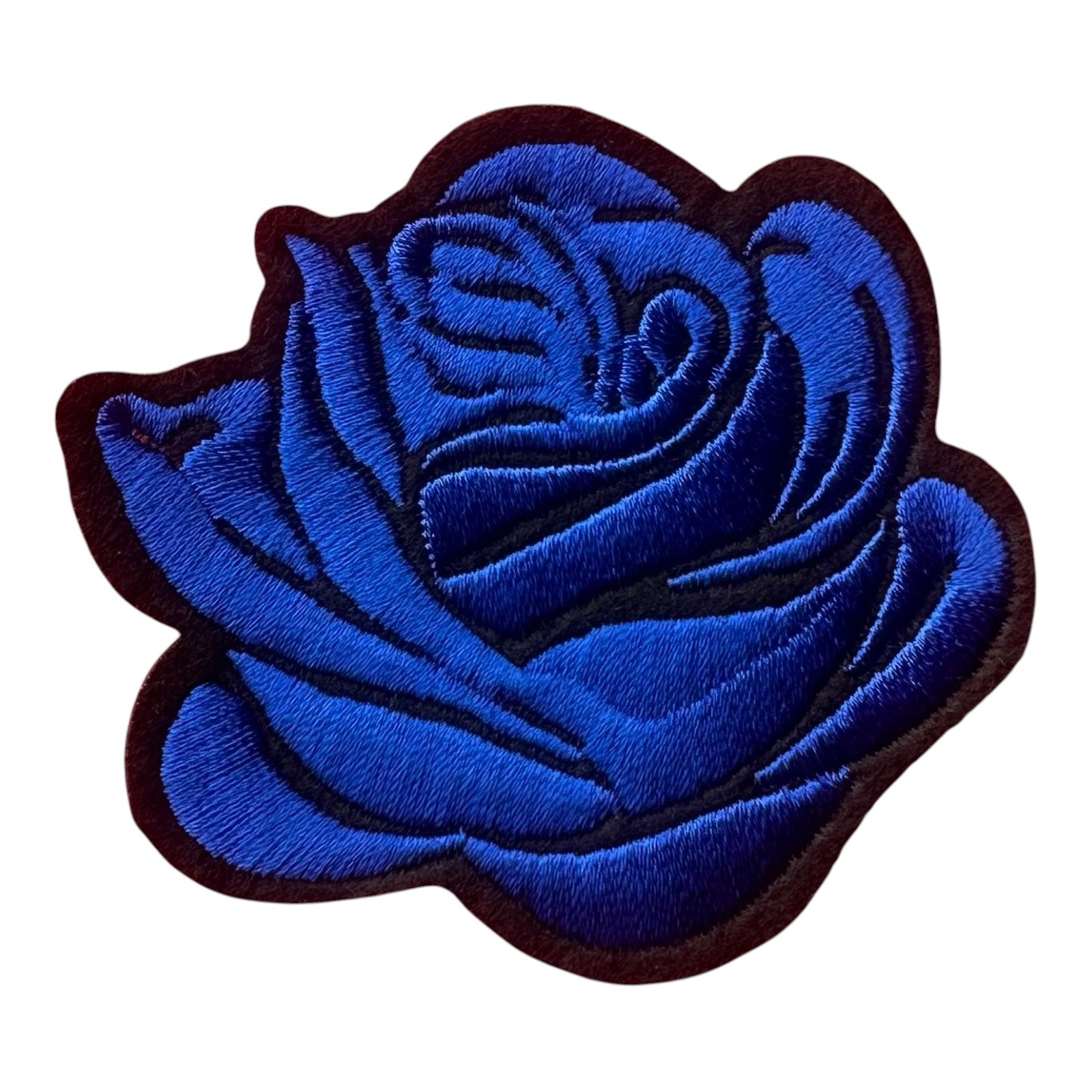Royal blue Rose Iron-On patch 3 x 2+3/4-inch FREE SHIPPING