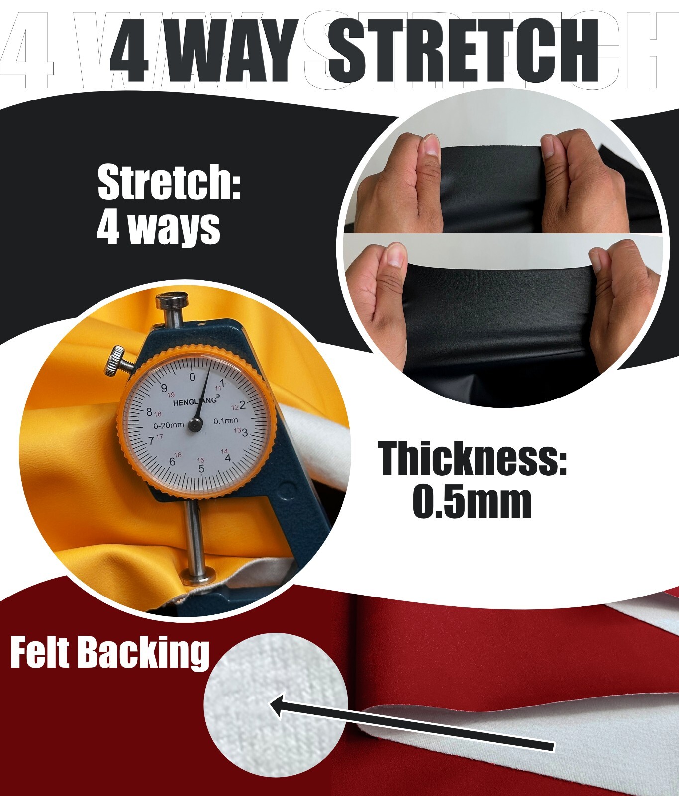 4-Way Stretch Vinyl Clothing Fabric, PU Faux Leather 54″ SBY, Garment Bodysuit