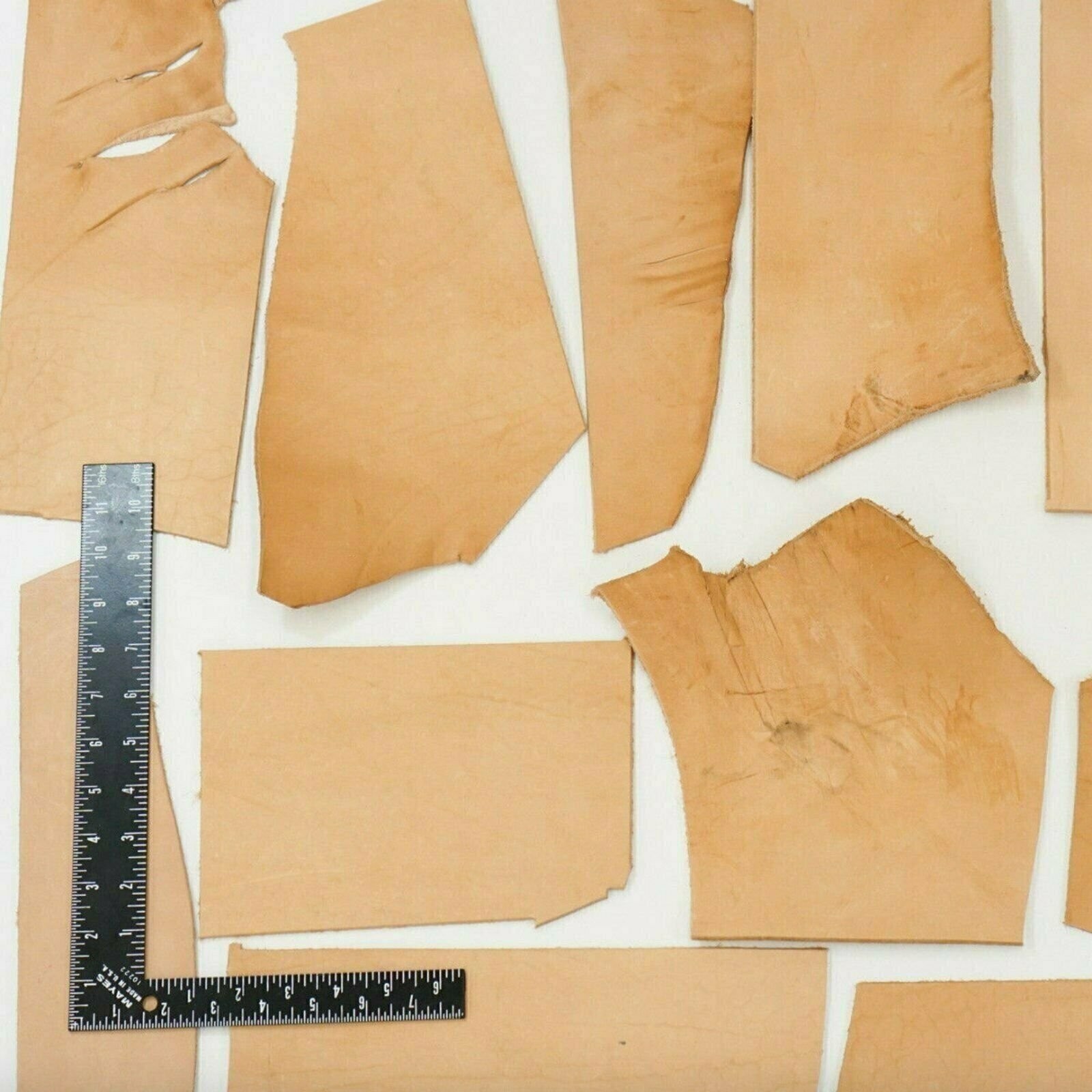 2LB Vegetable Tan Tooling Cowhide Leather Scraps 6-10 oz. Thickness Pieces
