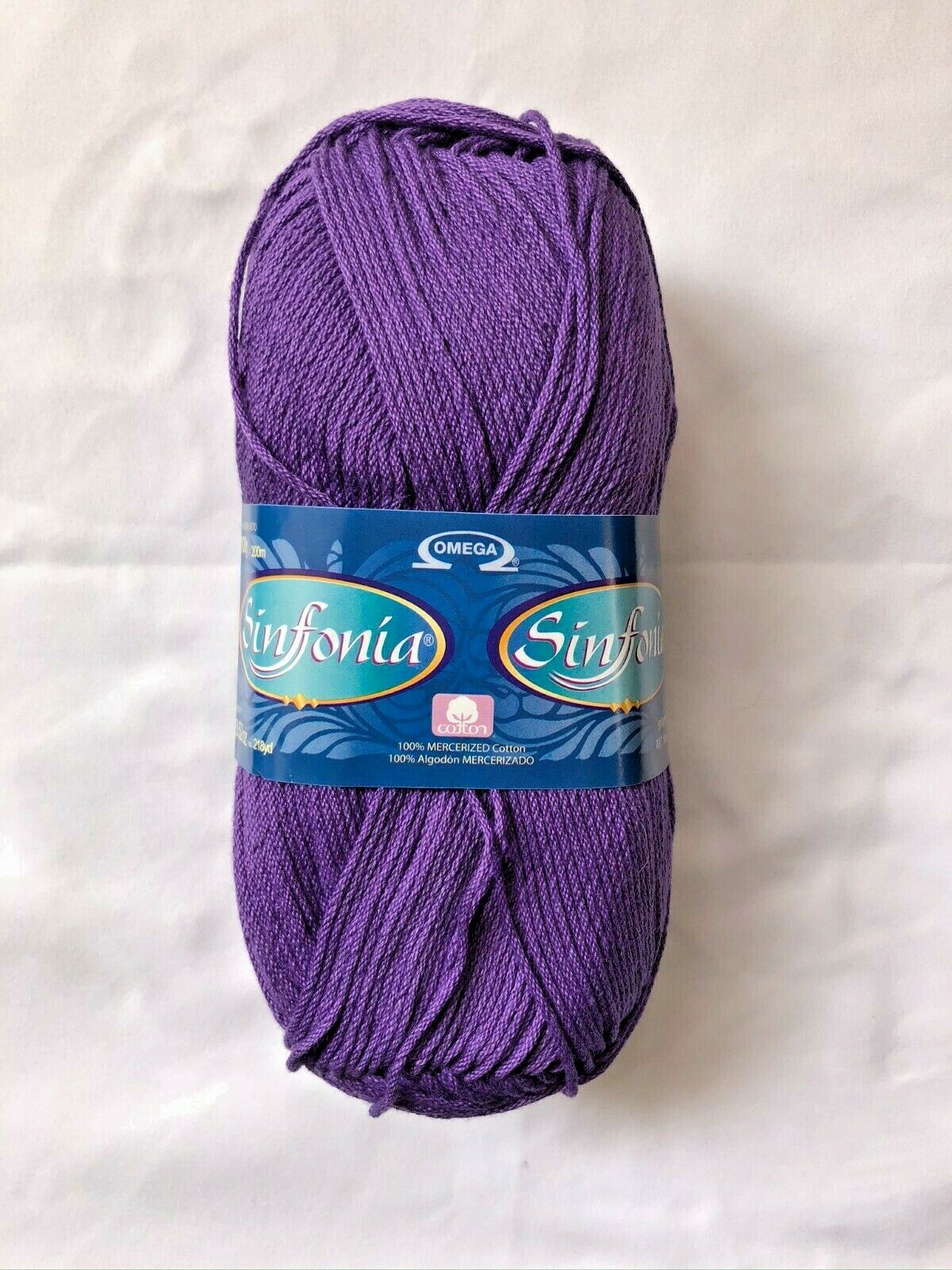 OMEGA SINFONIA hilaza-100%Cotton Yarn -3.52 oz/218 yd 100gr/200m #8 Sportweight