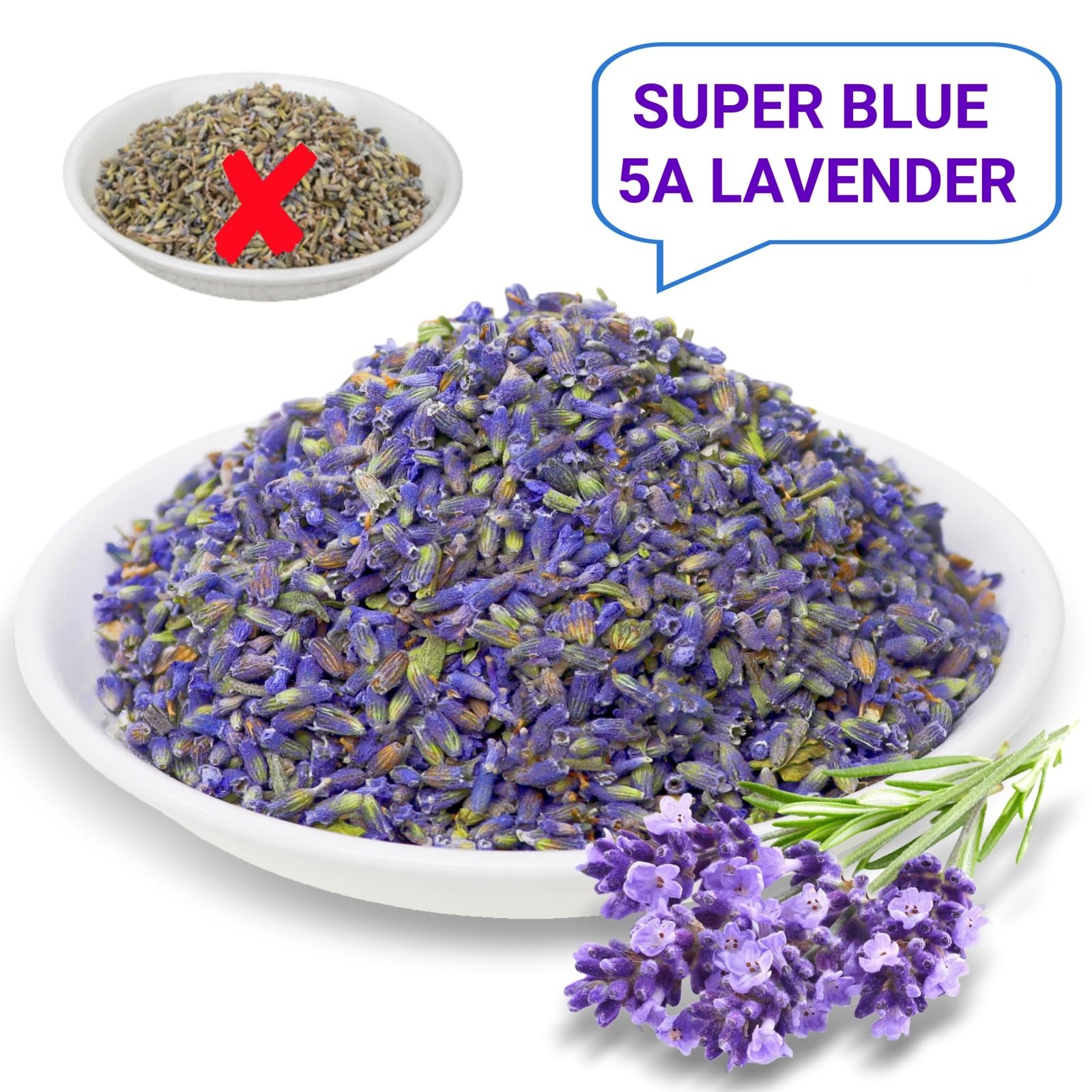 Dried Lavender Flowers 7oz (200g), Calming Natural Lavender Buds for Bath Soa…