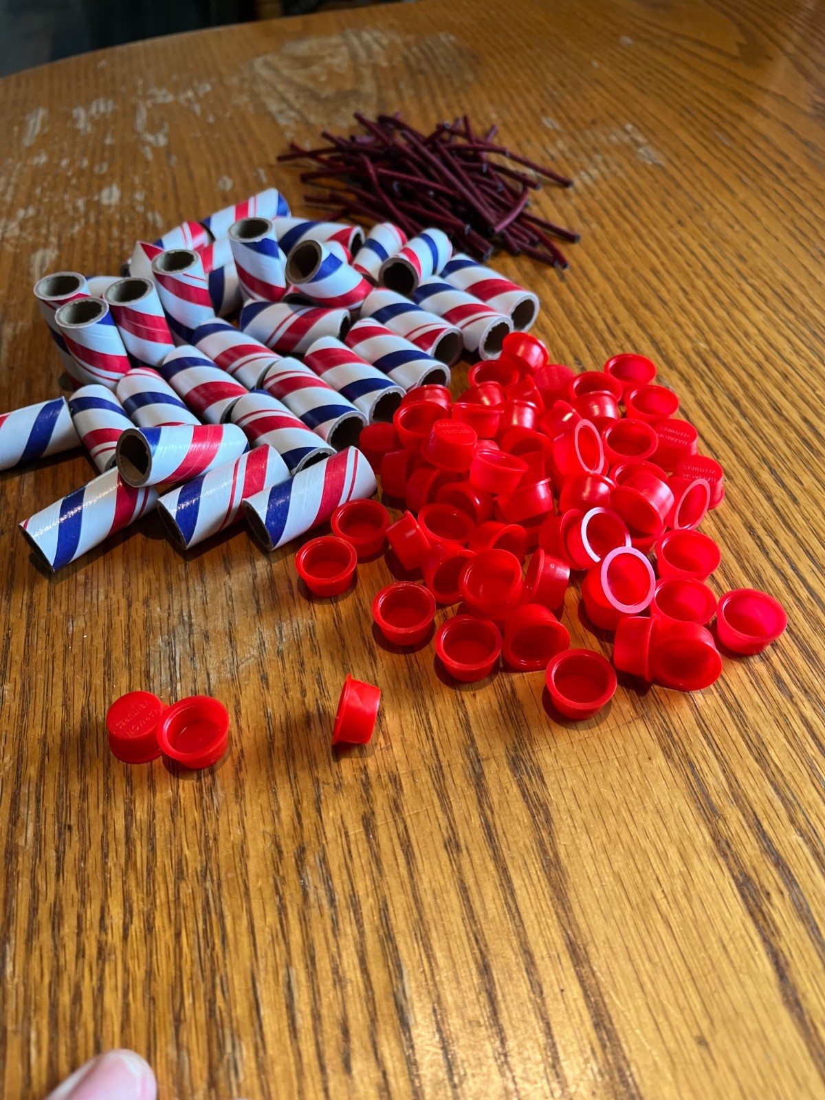 Pyro Tubes & Plastic Plugs M80 SIZE 9/16 x 1-1/2, 50 ct WITH 100 PLUGS & 50FUSES