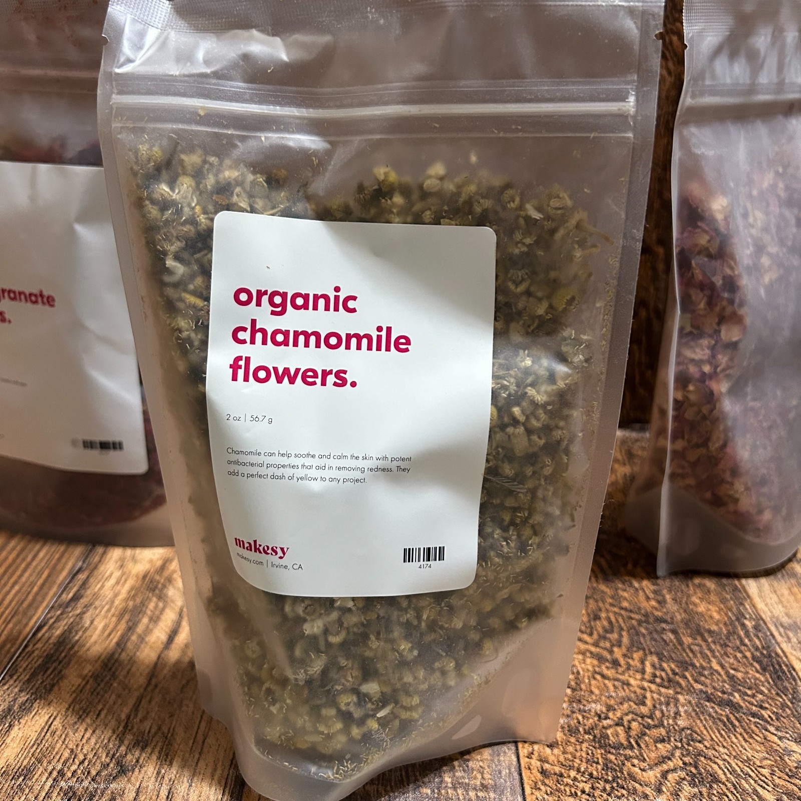 Makesy Dried Flowers Red Rose, Chamomile & Pomegranate For Candles & soaps