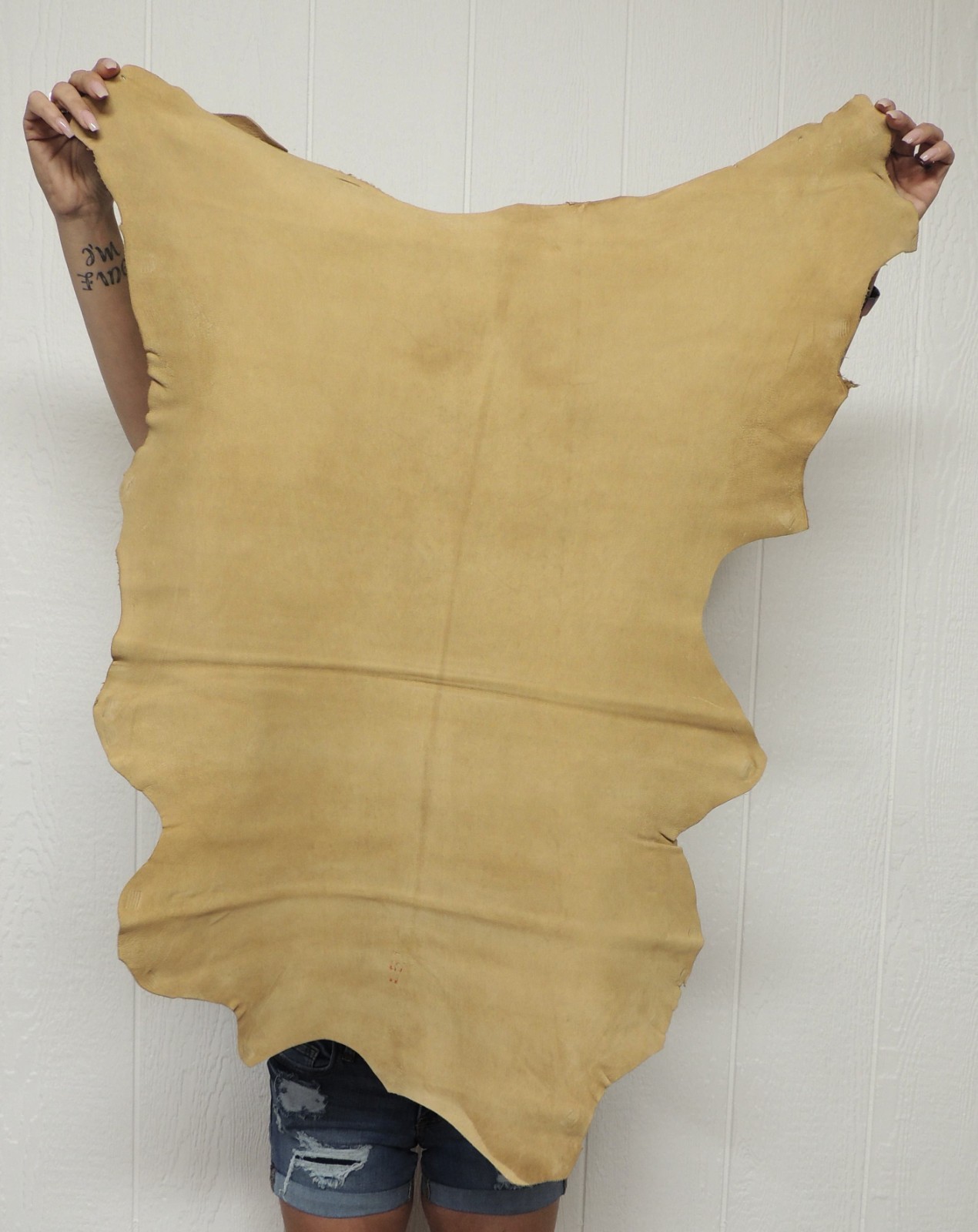 SMOKE BUCKSKIN Leather Hide for Native Crafts Laces Pipe Bags Regalia Pelt Skins