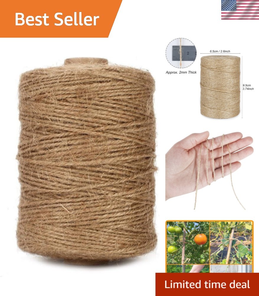 Eco-Friendly 500ft Jute Twine – Durable Craft Rope for Weddings & Festive Events