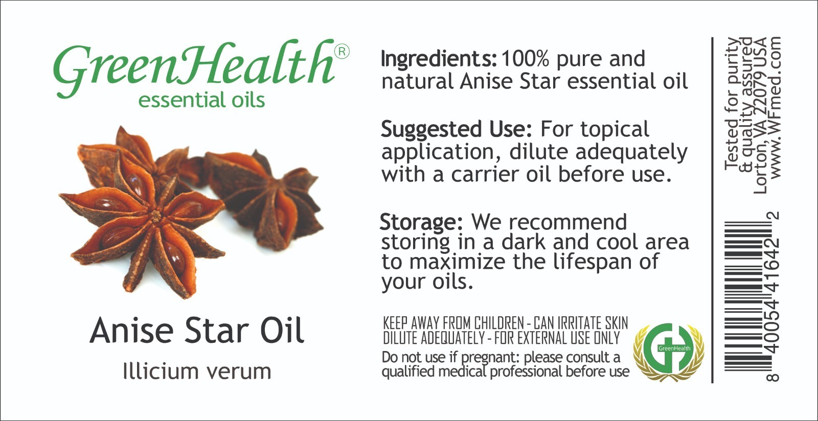 15 ml Anise Star Essential Oil (100% Pure & Natural) – GreenHealth