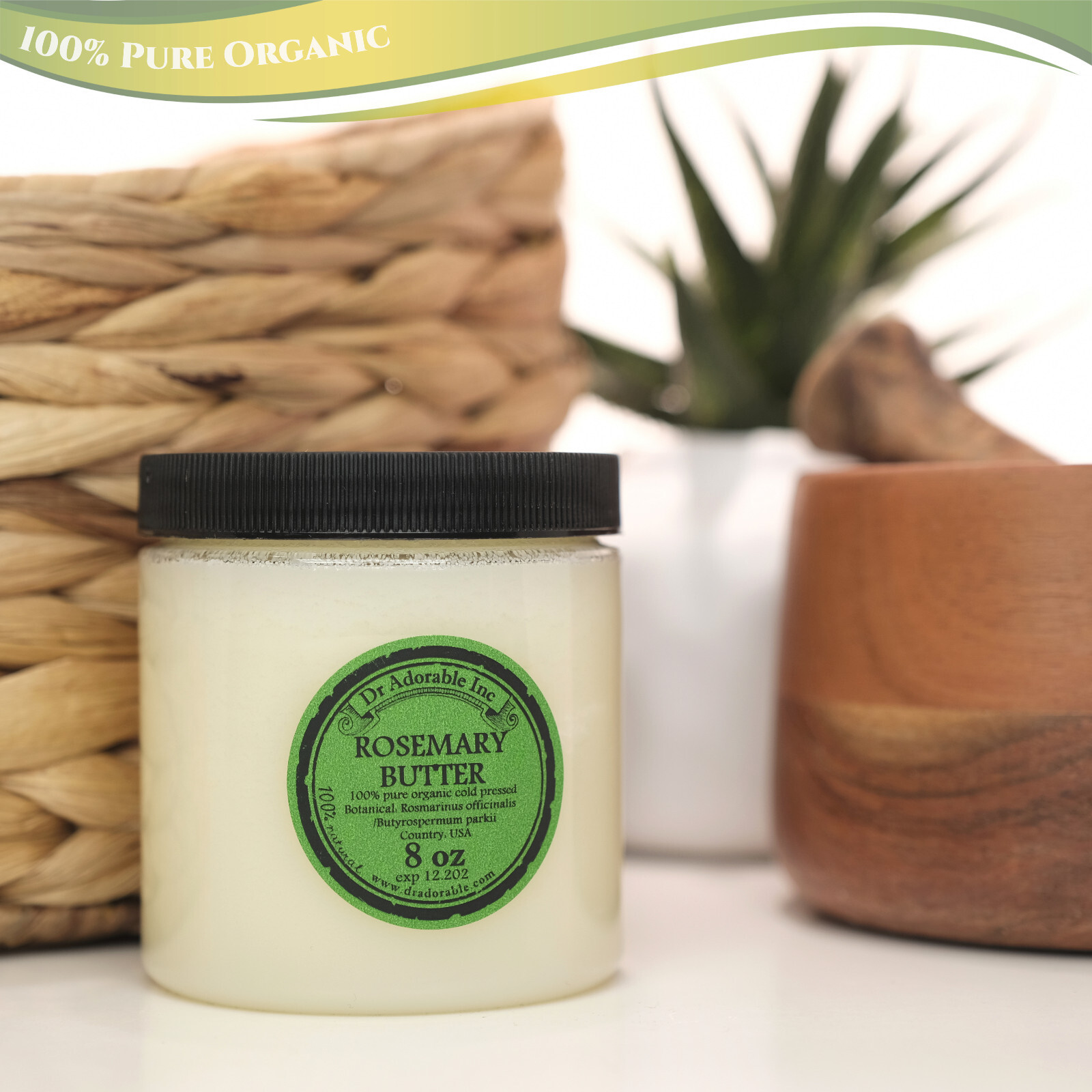 Premium Rosemary Butter Organic Skin Body Hair Health Care Multi-Purpose