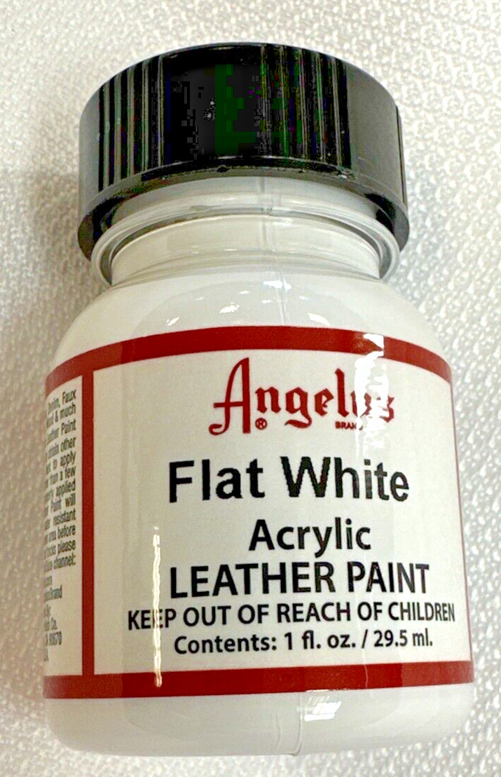 Angelus FLAT BLACK + FLAT WHITE Leather Paint – 1 fl.oz
