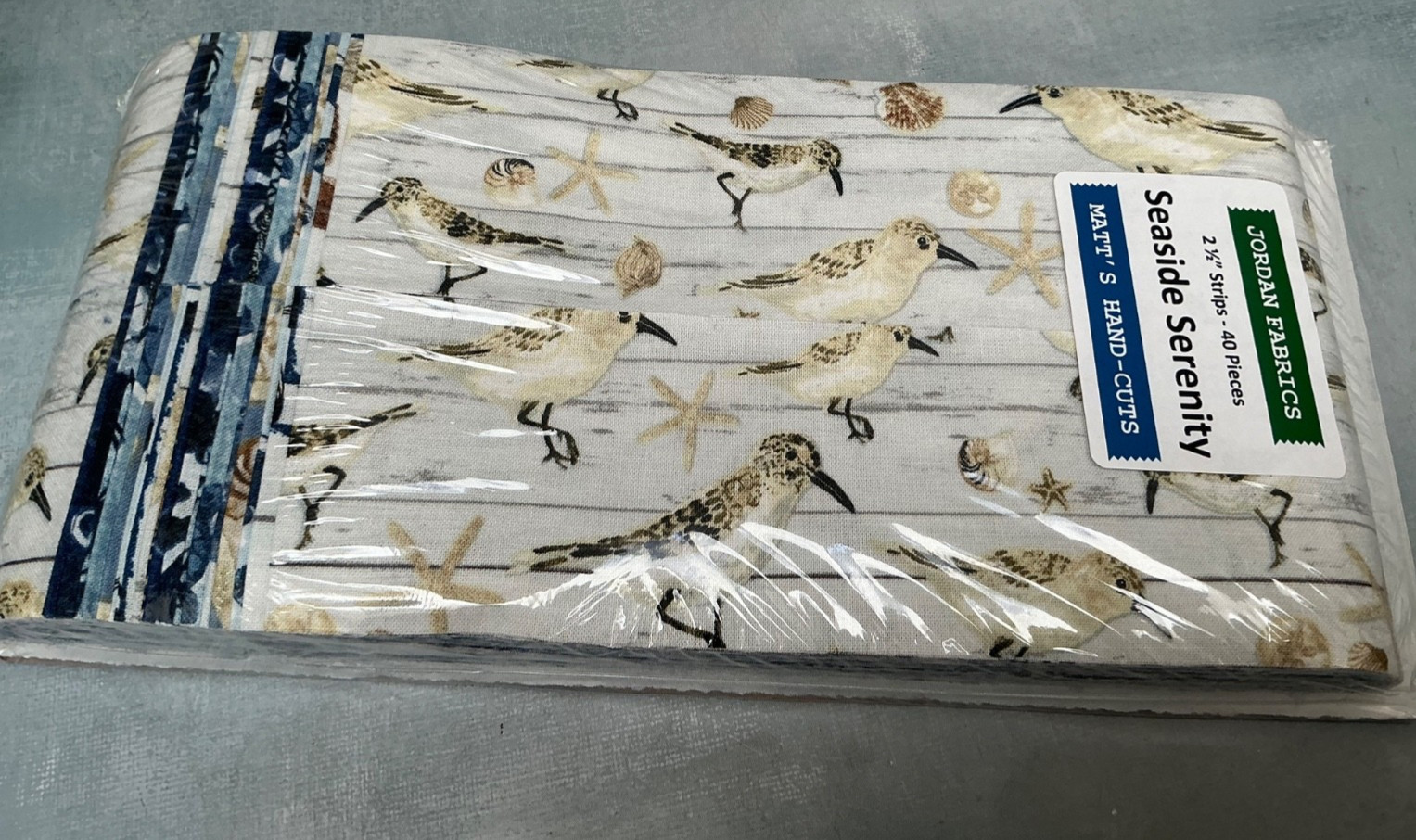 Jordan Fabrics Seaside Serenity Matt’s Hand Cuts 2 1/2” Strips 40 pcs