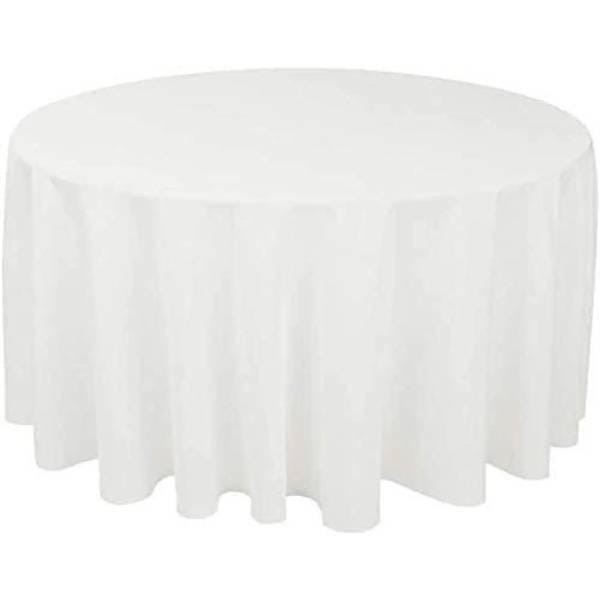 120 Inch Round Tablecloth Polyester Wrinkle Resistant Reusable Cover