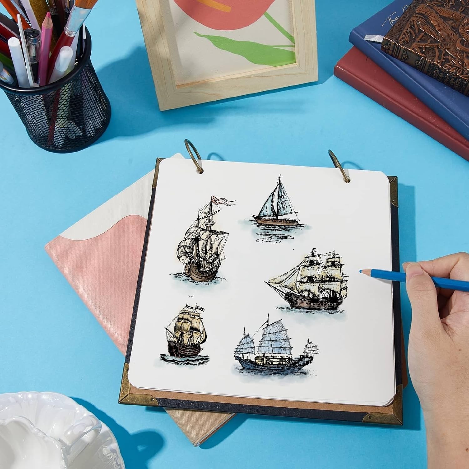 Sailboat Clear Stamps Vintage Ship Rubber Stamps Nautical Theme PVC Reusable …
