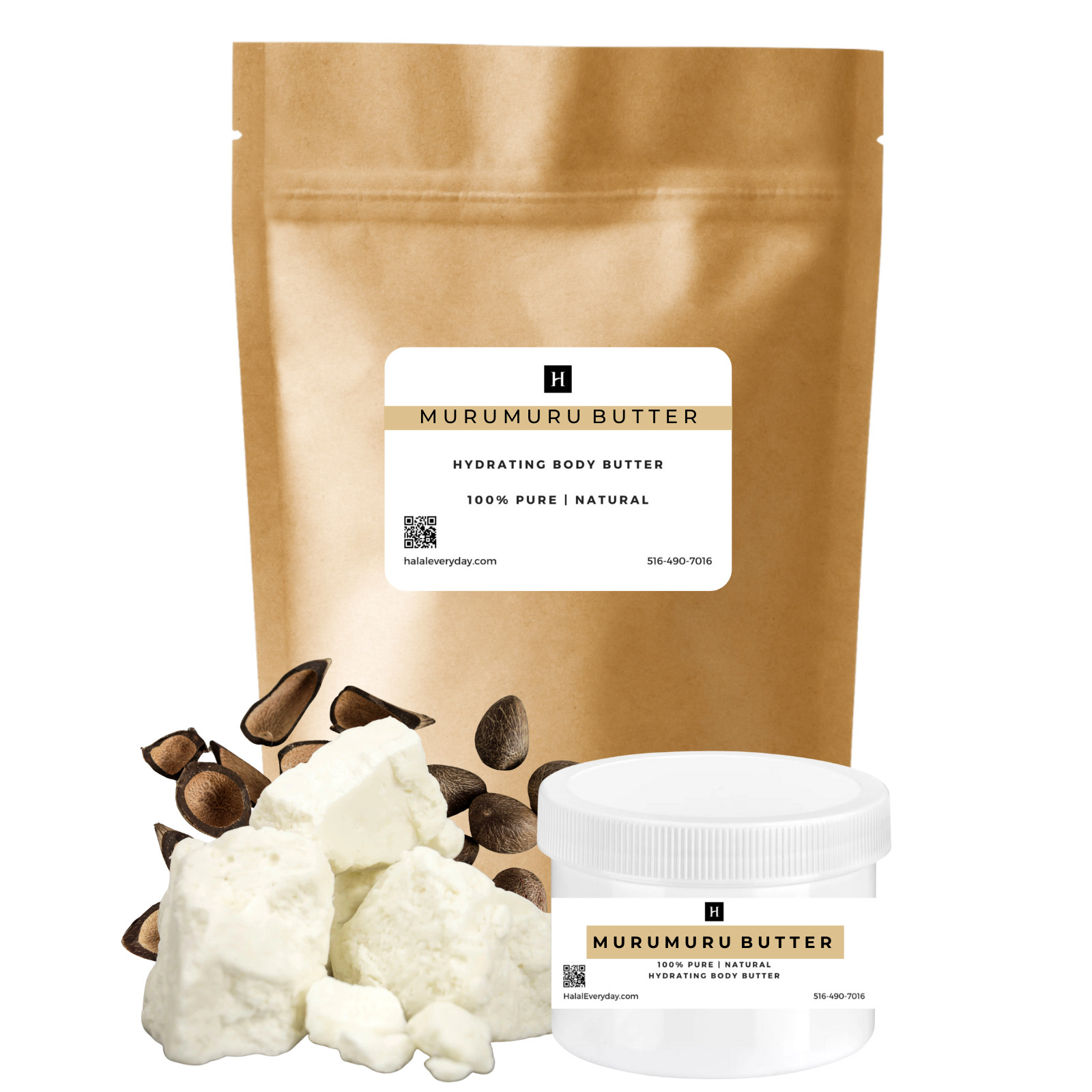 Organic Butter 100% Pure Raw Natural Cold Pressed Unrefined Skin Face Hair Body