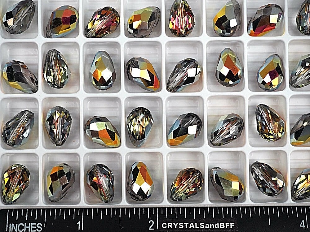 12 Crystal Marea, Preciosa Czech MC Pear Beads, tear drop shape 13.5x9mm, P306
