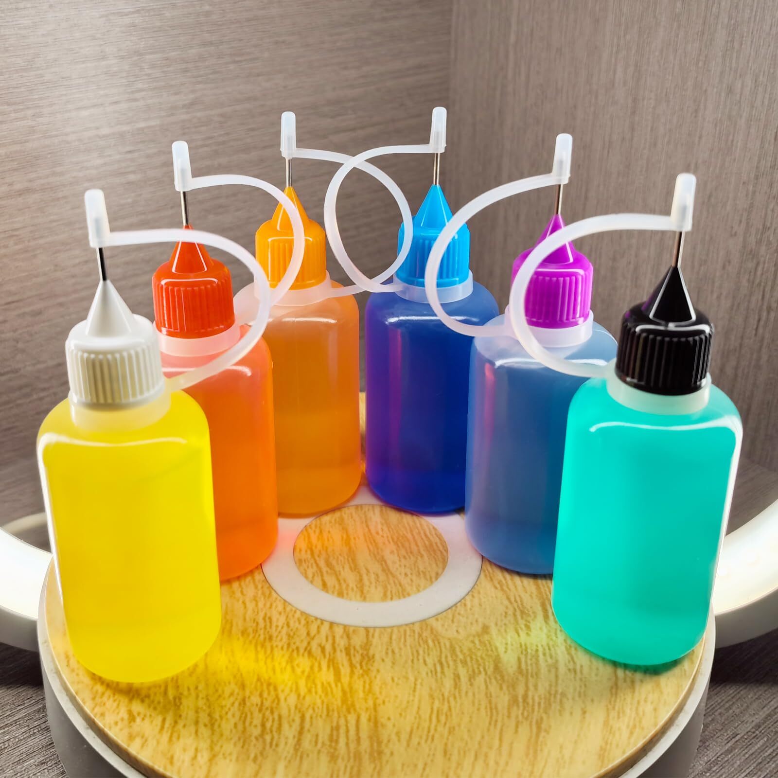 30 Pcs Precision Tip Applicator Bottles, Including 30pcs 1 Ounce Translucent …