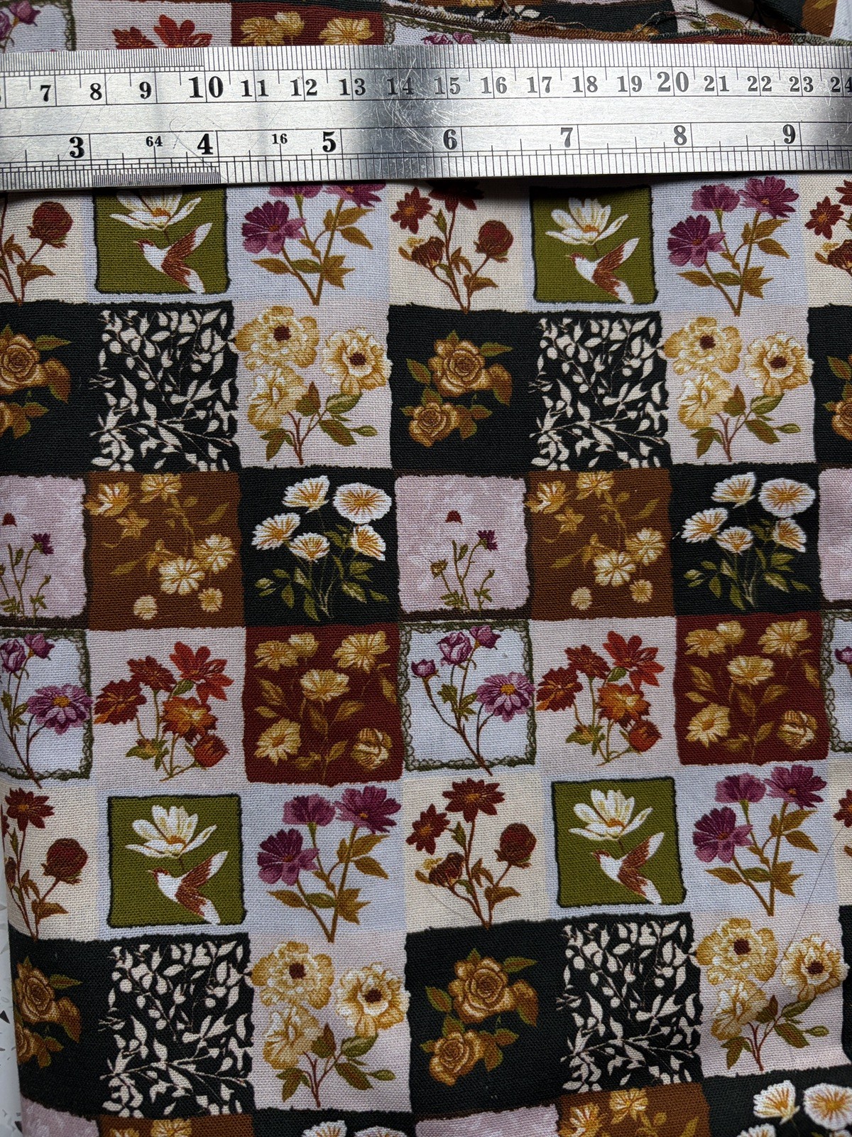 Retro Cotton Patchwork Fabric 1 Yard Quilting Craft – Autumn Floral