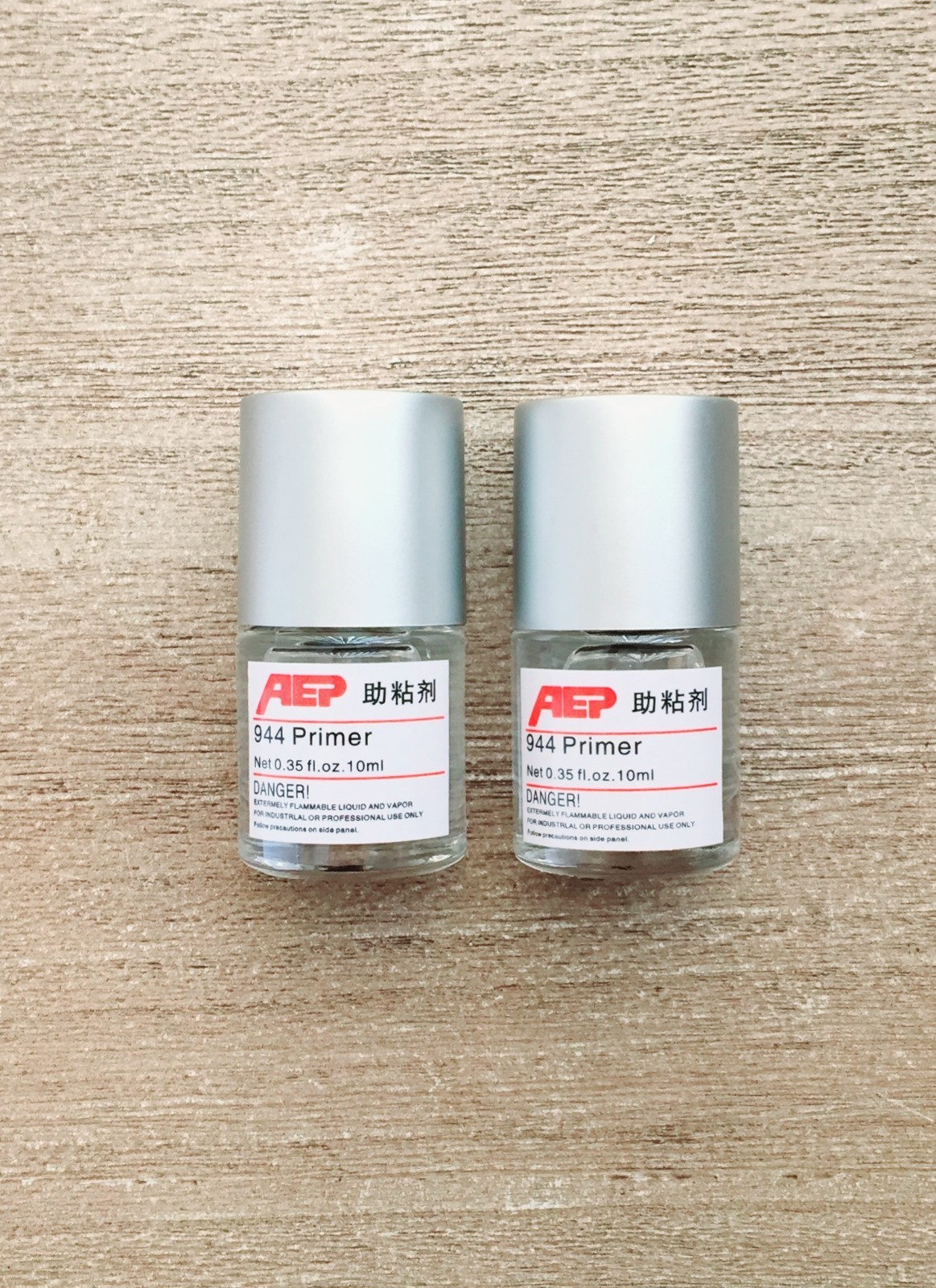 94 Primer Adhesive Promoter 10ml Plastic Glue Stickers Tape Brush Bottle 2 Pcs
