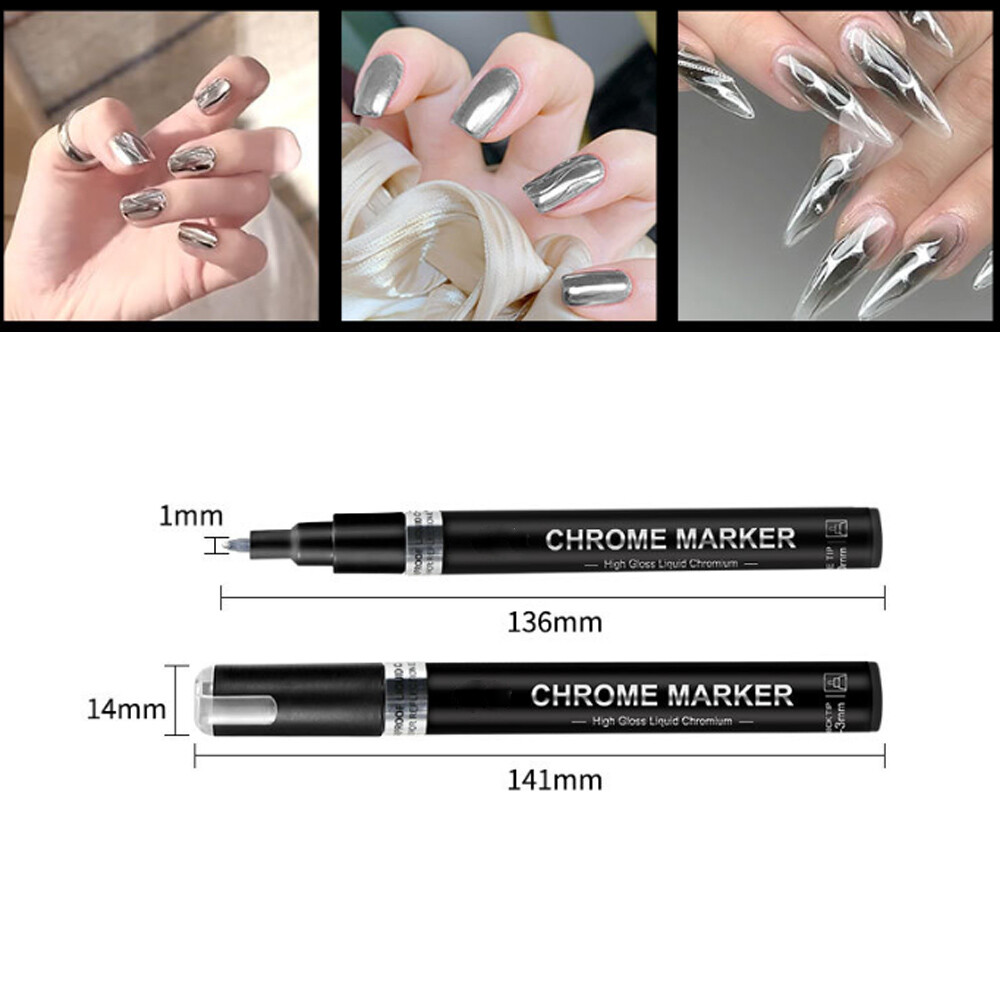 Metallic Liquid Chrome Mirror Marker Pens Waterproof Paint Pen Craftwork DIY Pen