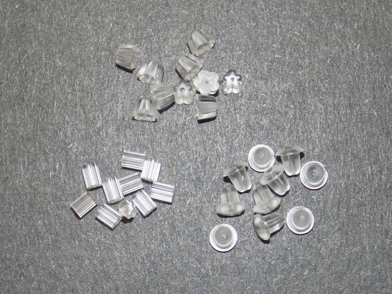 30ct Three types, Soft Clear Silicone Earring Backs Stoppers – US Seller