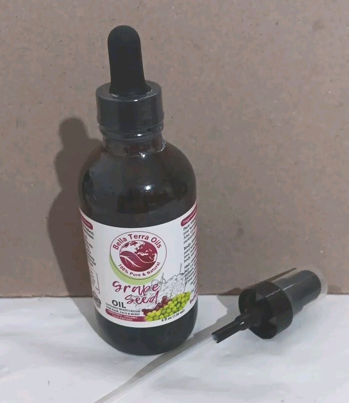 Bella Terra Oils – Organic Grape Seed Oil 4 oz – Crafted from Pristine Organic