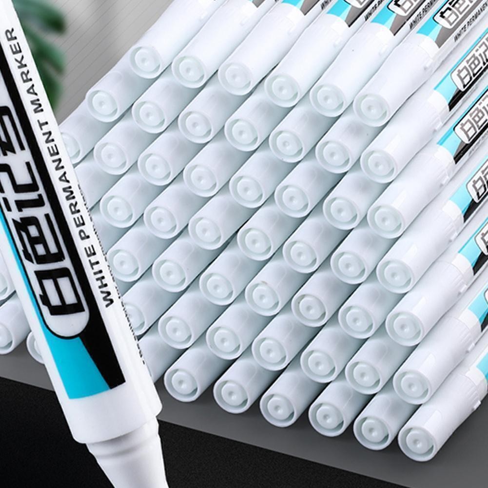 White Paint Marker Pens Waterproof Bike Car Tyre Tire Marker Permanent Pen Car