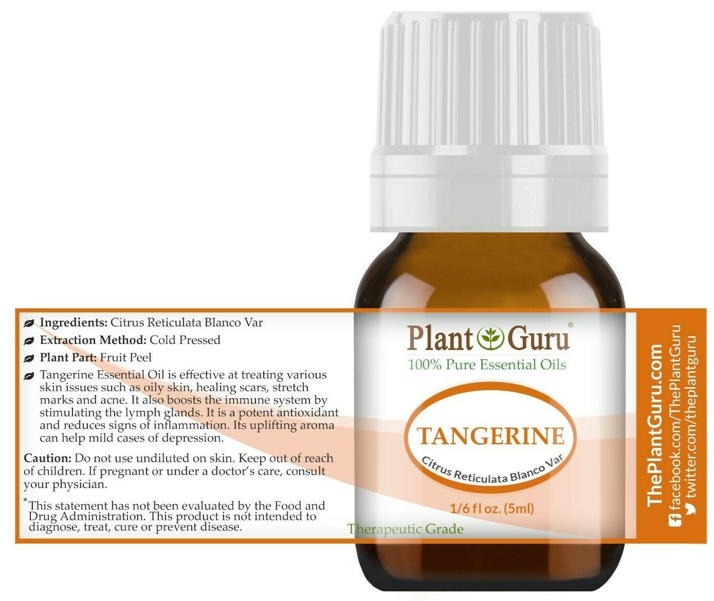 Citrus Essential Oil Set 6 – 5ml 100% Pure Natural Therapeutic Grade Oils, Blend